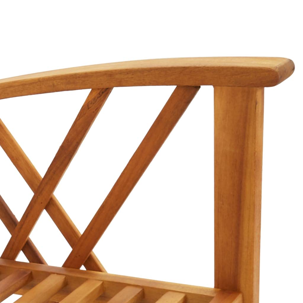 vidaXL 2-Piece Patio Chairs Set - Solid Acacia Wood Outdoor Furniture for Garden, Patio, Terrace - Weather-Resistant & Durable - Perfect for Backyard Relaxation & Outdoor Dining