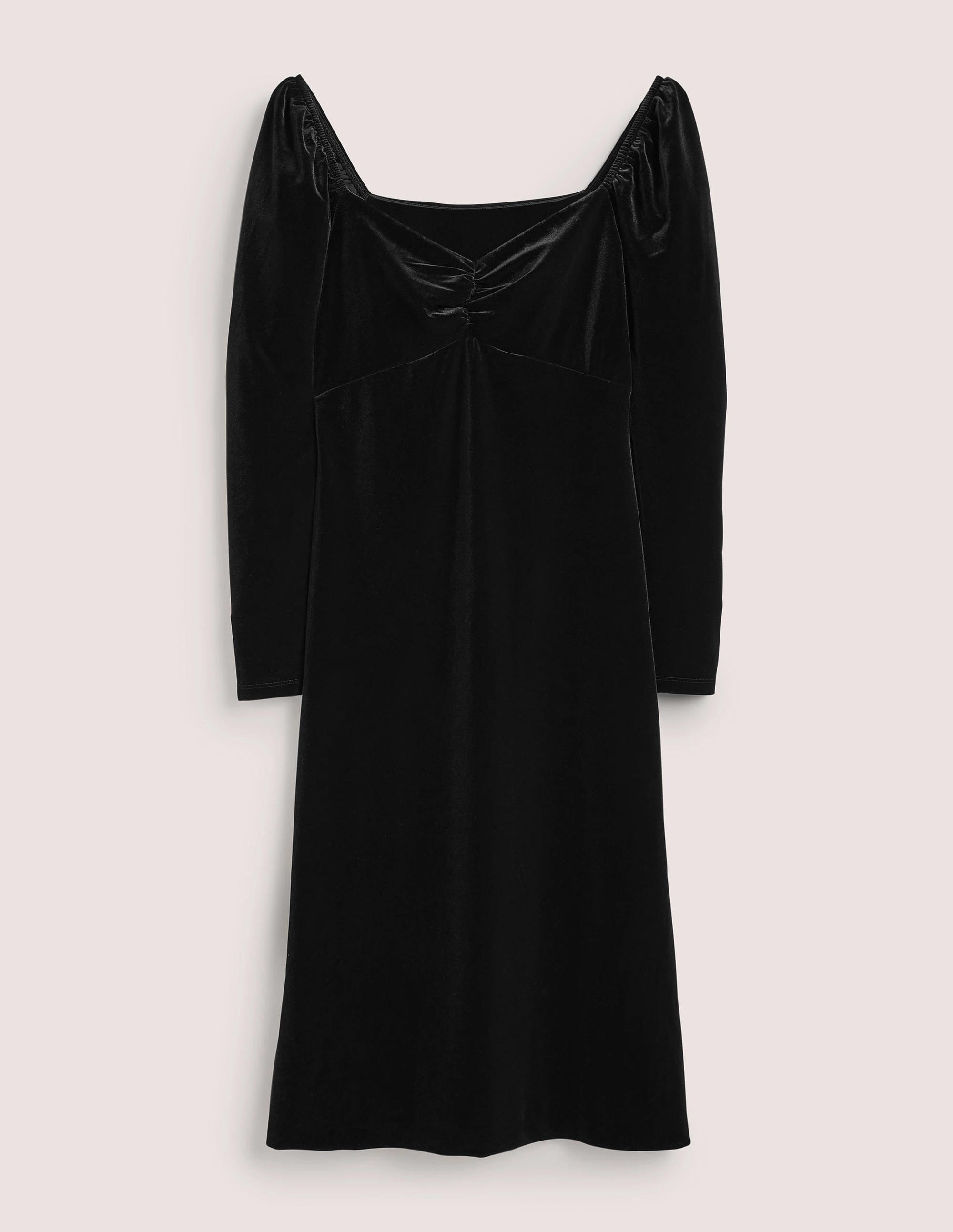 Black Velvet Sweetheart Midi Dress for Women - Elegant Formal Evening Gown for Parties, Weddings & Date Nights