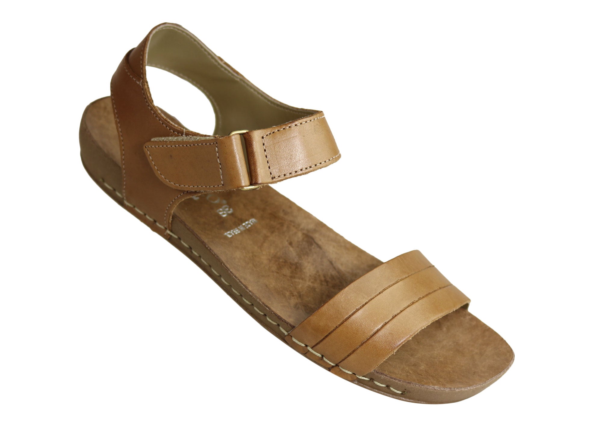 Andacco Canni Women's Comfortable Flat Leather Sandals - Handmade in Brazil - Perfect for Beach, Vacation & Summer Outfits