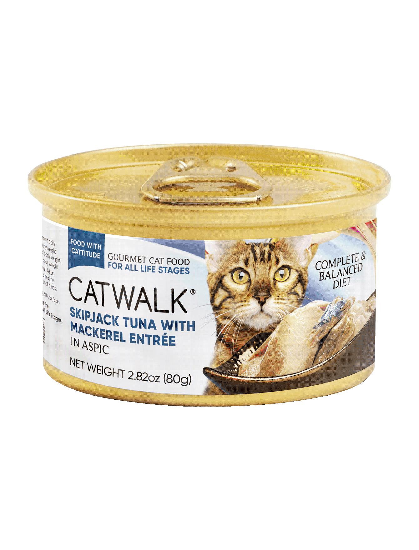 Premium Catwalk Skipjack Tuna & Mackerel in Aspic Cat Wet Food - 80g Pouch | High-Protein Gourmet Meal for Adult Cats | Perfect for Special Occasions & Picky Eaters