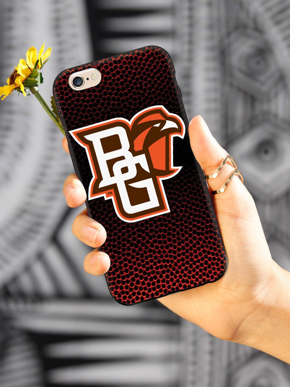 Premium 3D Textured iPhone 15 Pro Max Case - Shockproof Rubber Bumper Cover with Grip - Protective Phone Case for Apple iPhone 15 Pro Max - Bowling Green University Basketball Design - Perfect for Sports Fans & Daily Use