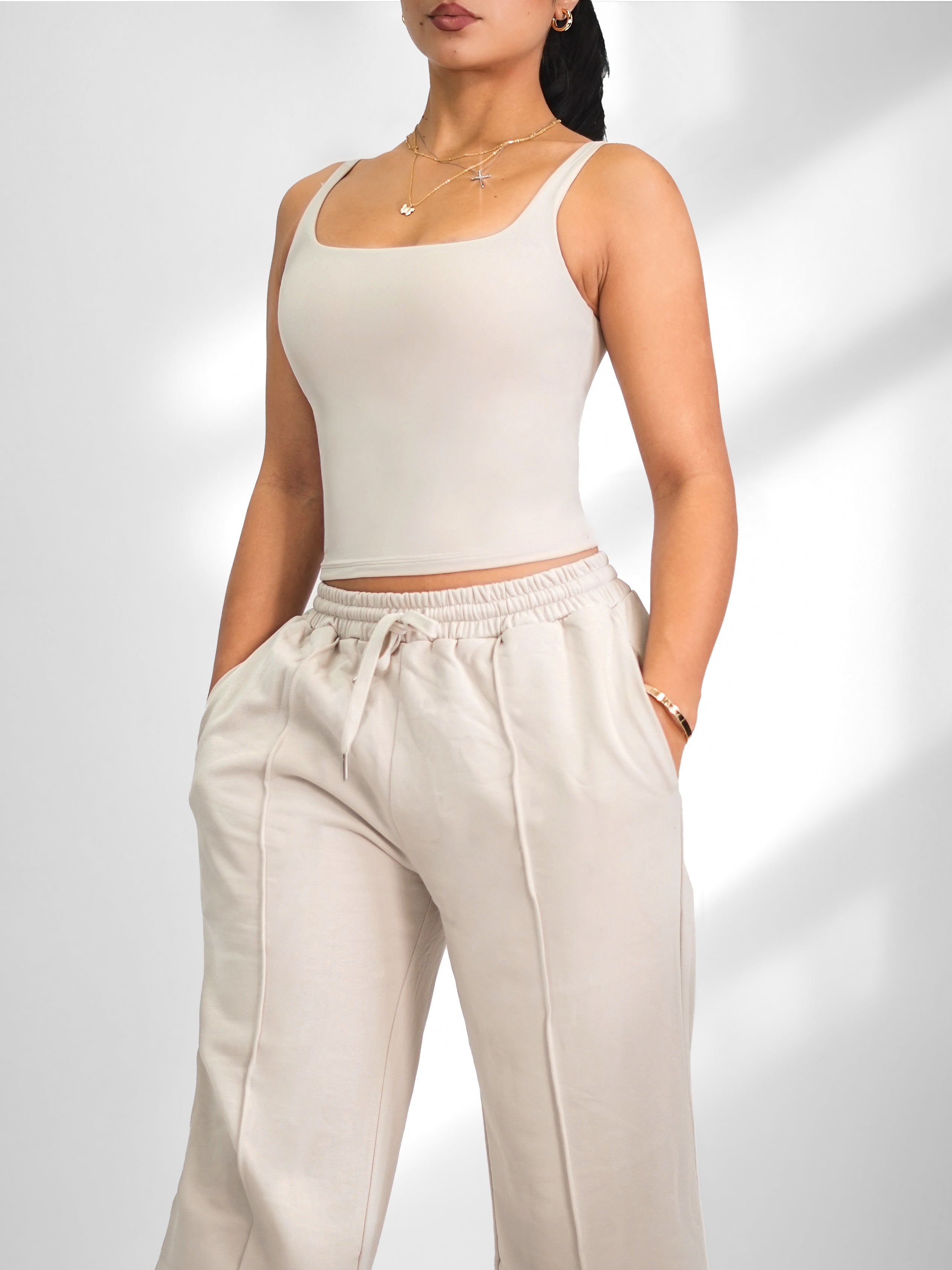 Charmed Athletic Tank Top for Women - Soft & Breathable Coconut Cream Workout Shirt | Yoga, Running, Gym & Fitness Apparel