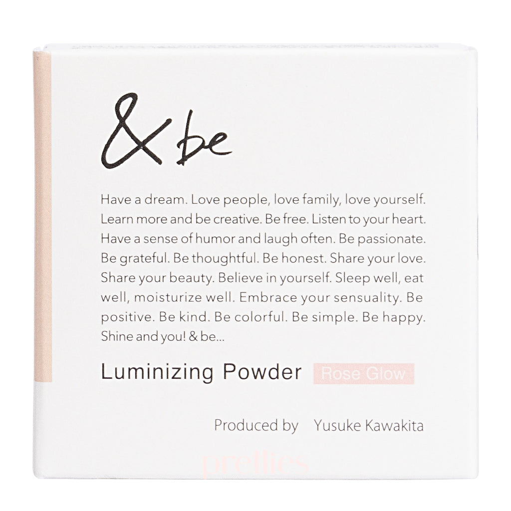 &be Luminizing Powder (Rose Glow) 6g - Japanese Makeup Highlighter for Natural Glow, Perfect for Daily Wear & Special Occasions