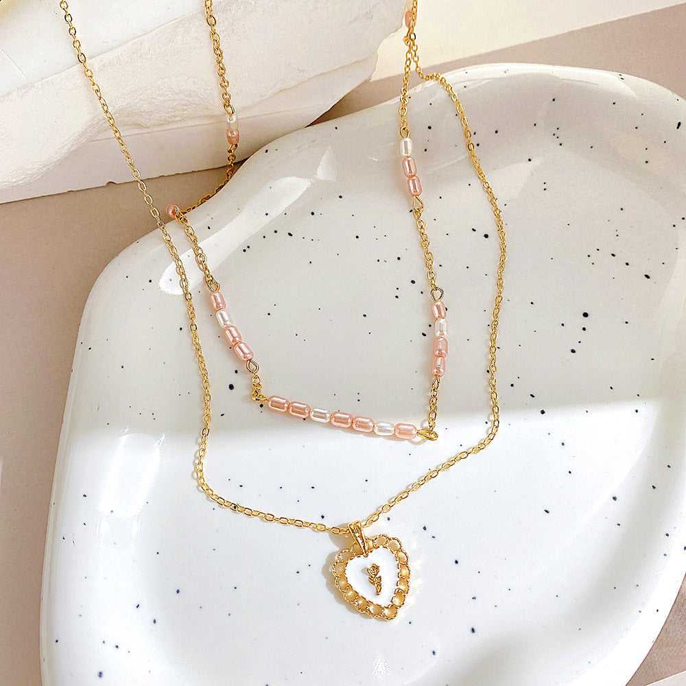 Minimalist Pearl Heart Layering Pendant Necklace for Women - Dainty Gold/Silver Jewelry Gift for Her | HN2323 | Perfect for Valentine's Day, Anniversary & Everyday Elegance