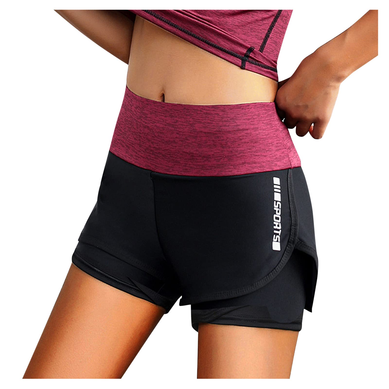 Women's Stretchy Yoga Pants - Casual Sport Shorts with Patchwork Design for Workout & Lounge | Perfect for Yoga, Gym & Everyday Wear
