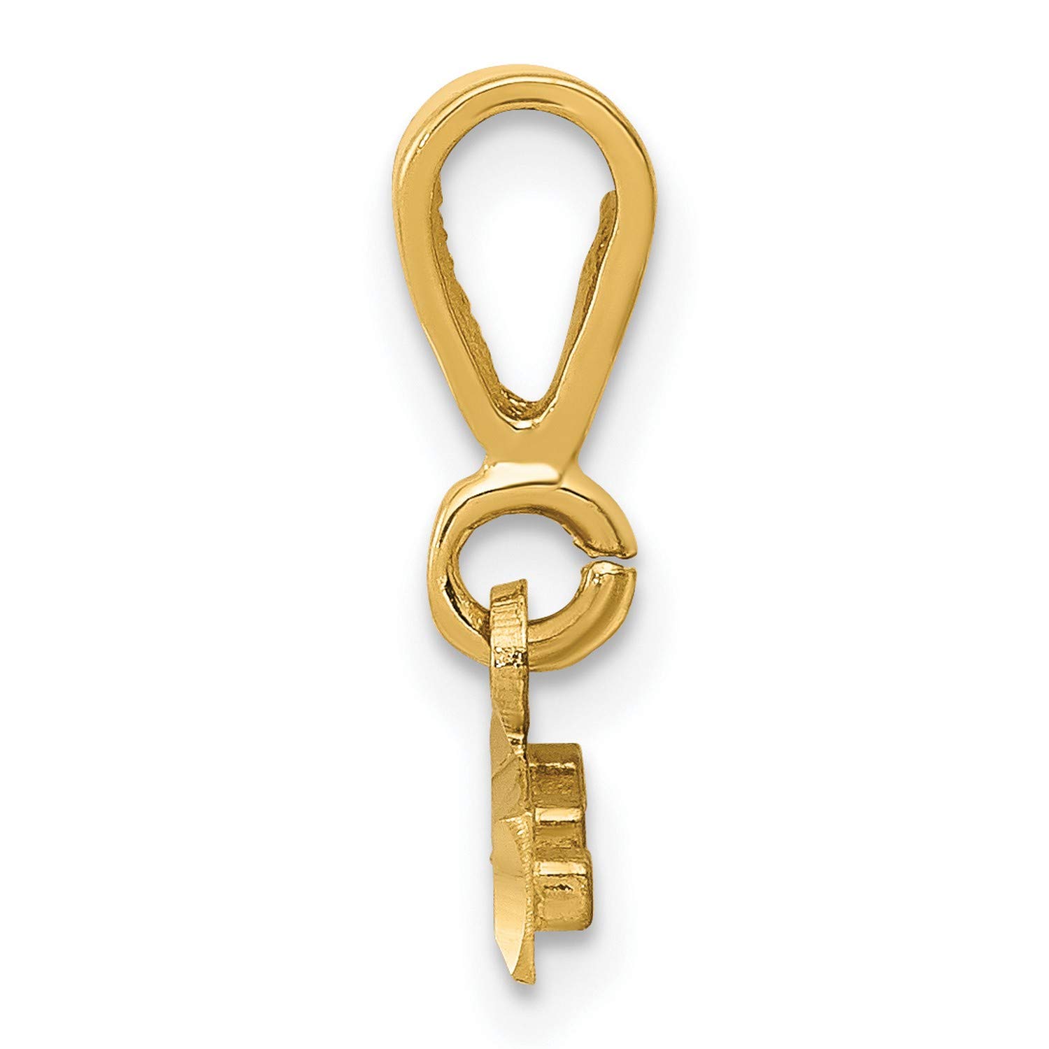 14K Yellow Gold Small Satin Number Holder Pendant with Accented Border - 14mm x 11mm Charm for Birthdays, Anniversaries & Special Occasions - Personalized Jewelry Gift for Women