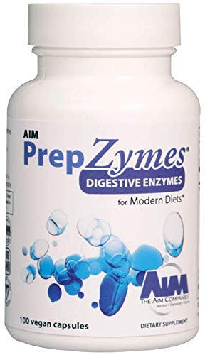 AIM PrepZymes Digestive Enzymes Supplement - 3 Bottles (100 Capsules Each) for Improved Food Digestion & Nutrient Absorption | Supports Gut Health for Active Lifestyles
