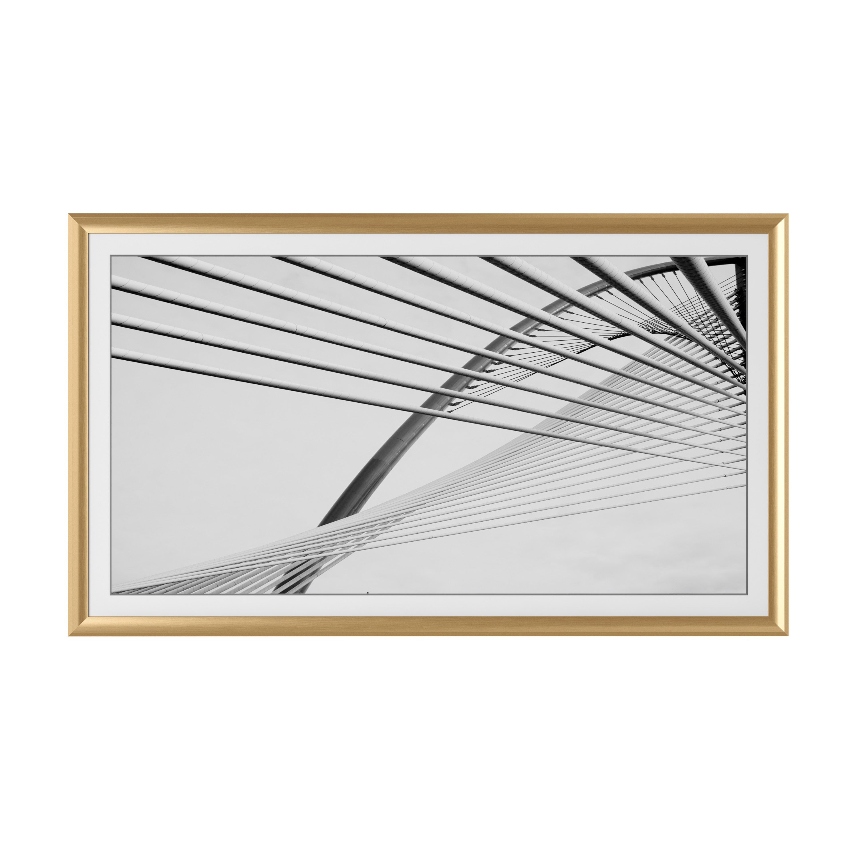 Pale Gold Alloy Prismatic Samsung Frame Bezel for 2017-2020 TV Models - Premium TV Accessory for Home Theater & Living Room Decor