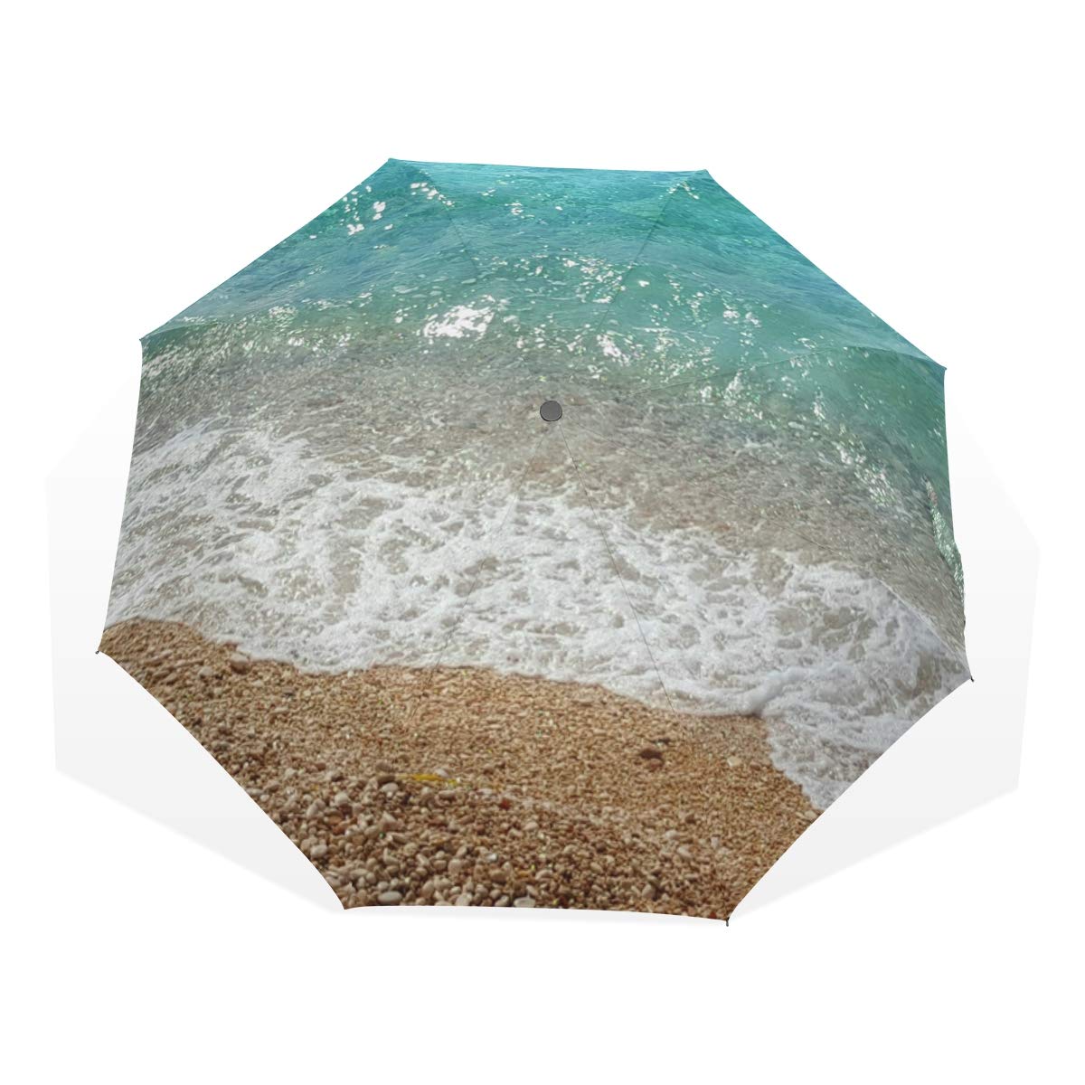 Windproof & Compact Travel Umbrella - 3-Fold Portable Sun & Rain Protection for Beach, Hiking & Outdoor Activities | Lightweight & Durable Design