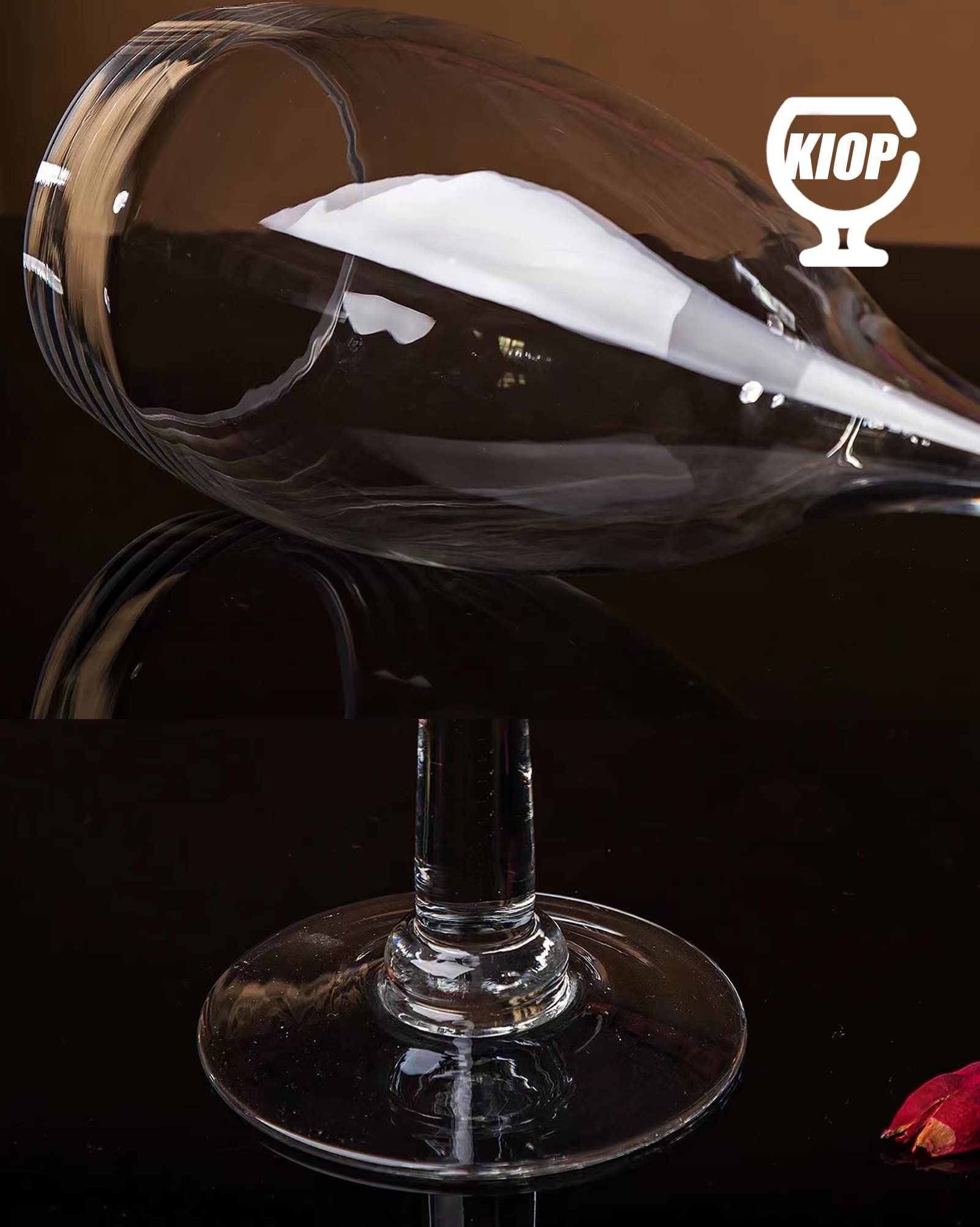 Extra Large 6000ml Glass Giant Oversized Goblet - Perfect for Draft Beer, Wine & Cocktails | Ideal for Bars, Parties & Home Entertaining | Includes Wine Cork Storage (2500ml Option Available)