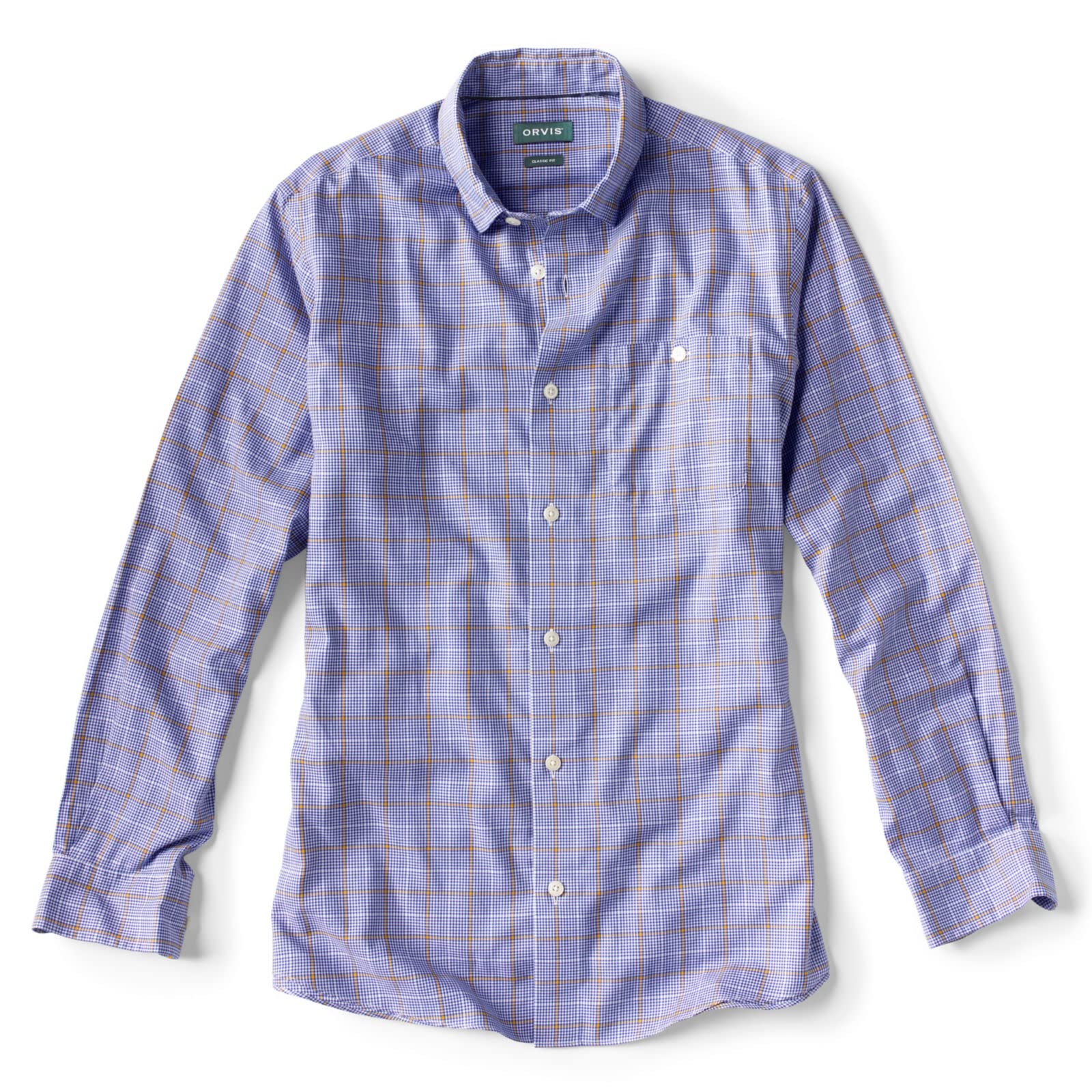 Orvis Men's Hidden Button-Down Performance Long-Sleeved Shirt - Breathable Quick-Dry Fishing & Outdoor Shirt for Hiking, Camping, and Casual Wear