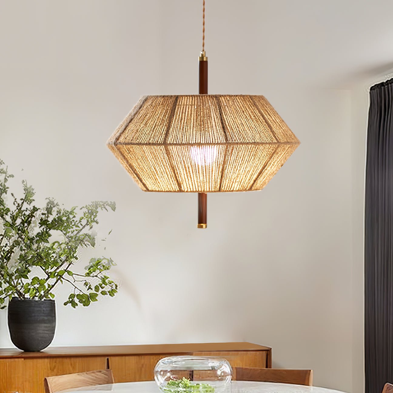 Aluna Corded Pendant Light - Modern Hanging Ceiling Fixture for Kitchen Island, Dining Room & Bedroom Lighting