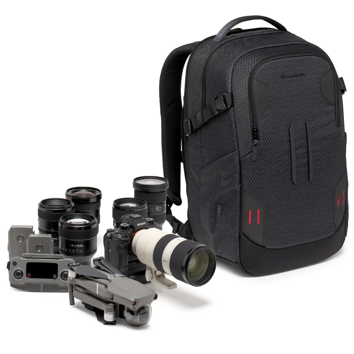Manfrotto PRO Light Backloader M - Professional DSLR Camera Backpack with Top & Rear Access | Double Tripod Mount | Customizable Dividers | Padded Protection (Black) - Perfect for Travel, Outdoor Photography & Studio Shoots