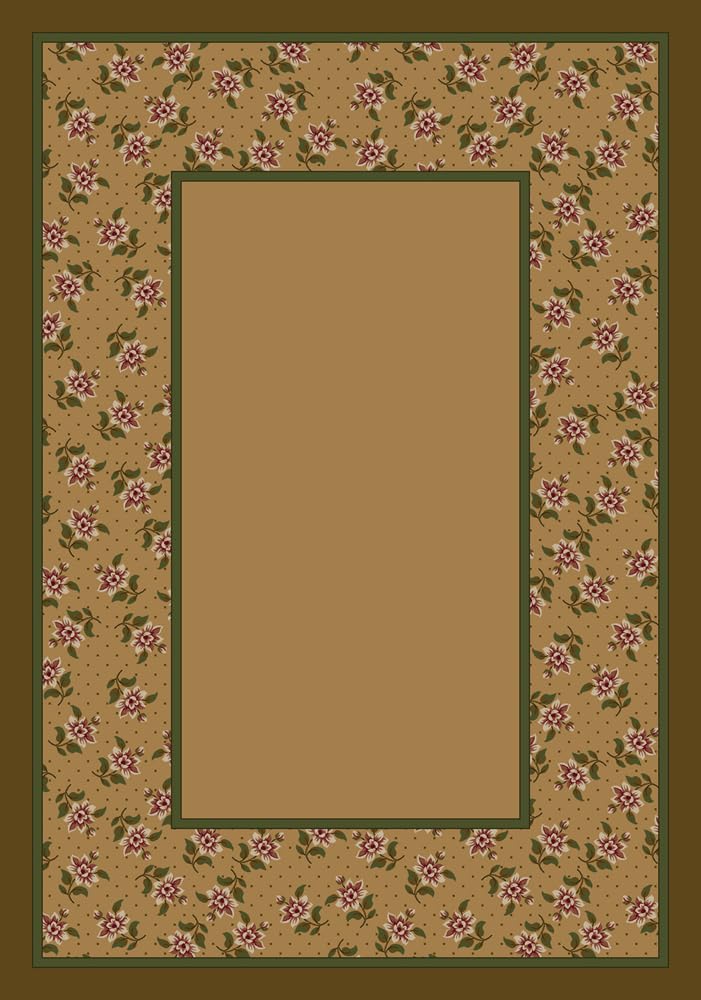 Milliken Design Center Rambling Rose Maize Area Rug 3'10