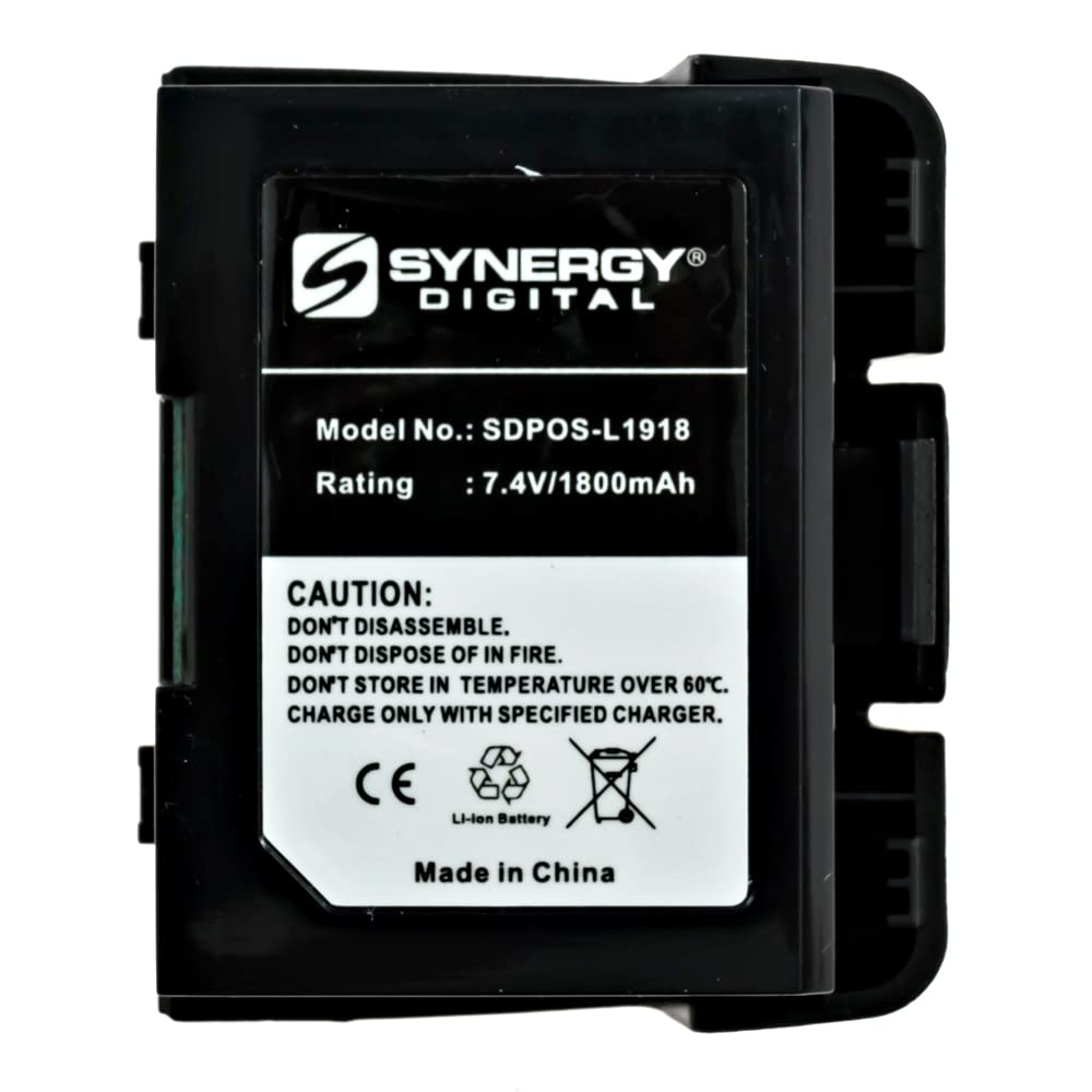 Synergy Digital VeriFone BPK268-001-01-A Replacement Battery Combo Pack - 2 x SDPOS-L1918 Batteries for VeriFone VX520, VX680 POS Systems - Perfect for Retail Stores & Restaurants