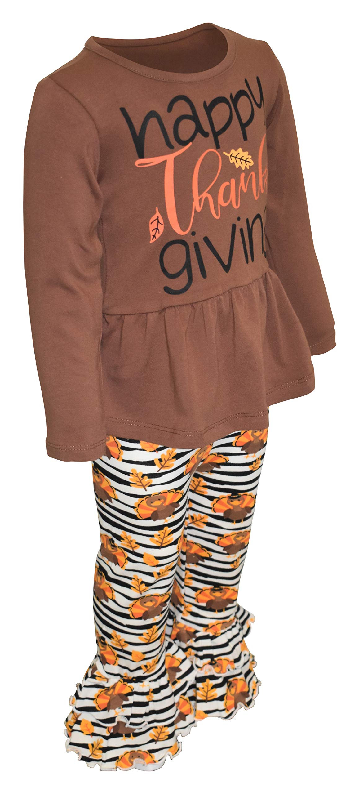 Girls 2-Piece Outfit with Ruffle Leggings & Tunic - Playtime & Party Wear