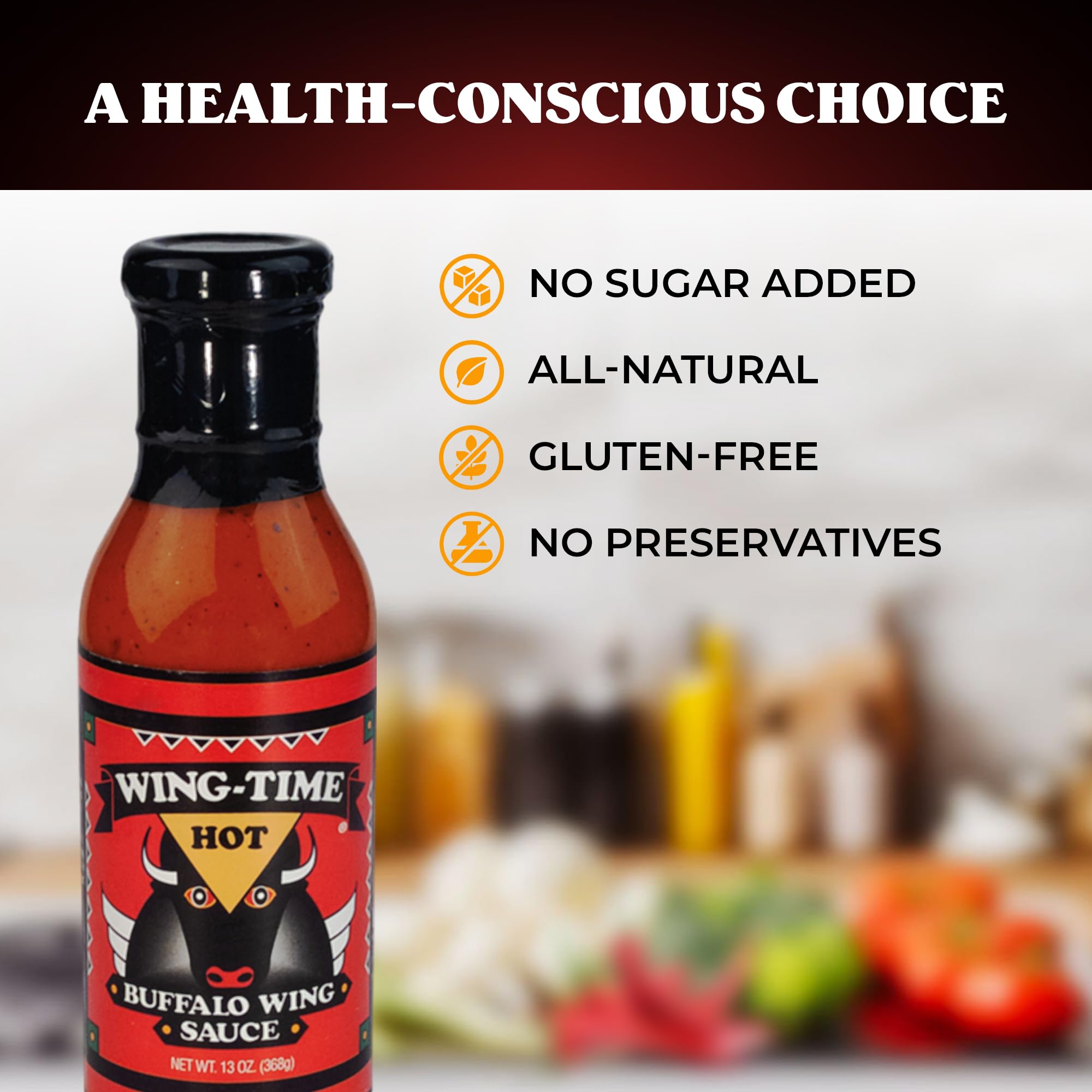 Best Buffalo Wing Sauce - Wing Time Hot Sauce, 13oz (Pack of 2) - Perfect for Game Day, Parties & BBQ | Authentic Restaurant-Style Spicy Chicken Wing Sauce