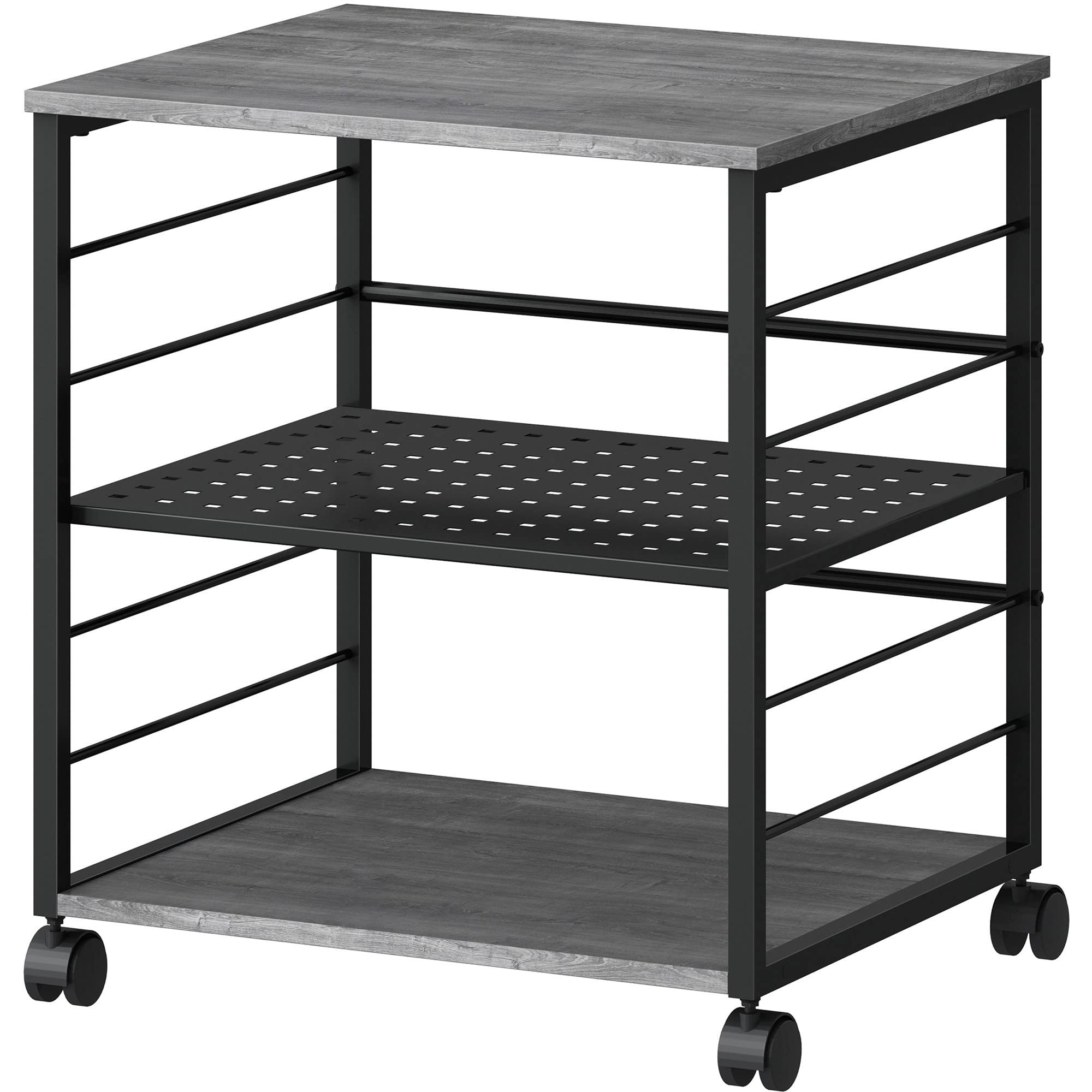 Lorell Under Desk Mobile Machine Stand - Heavy Duty Rolling Cart for Printers, Scanners & Office Equipment - Perfect for Home & Office Workspaces