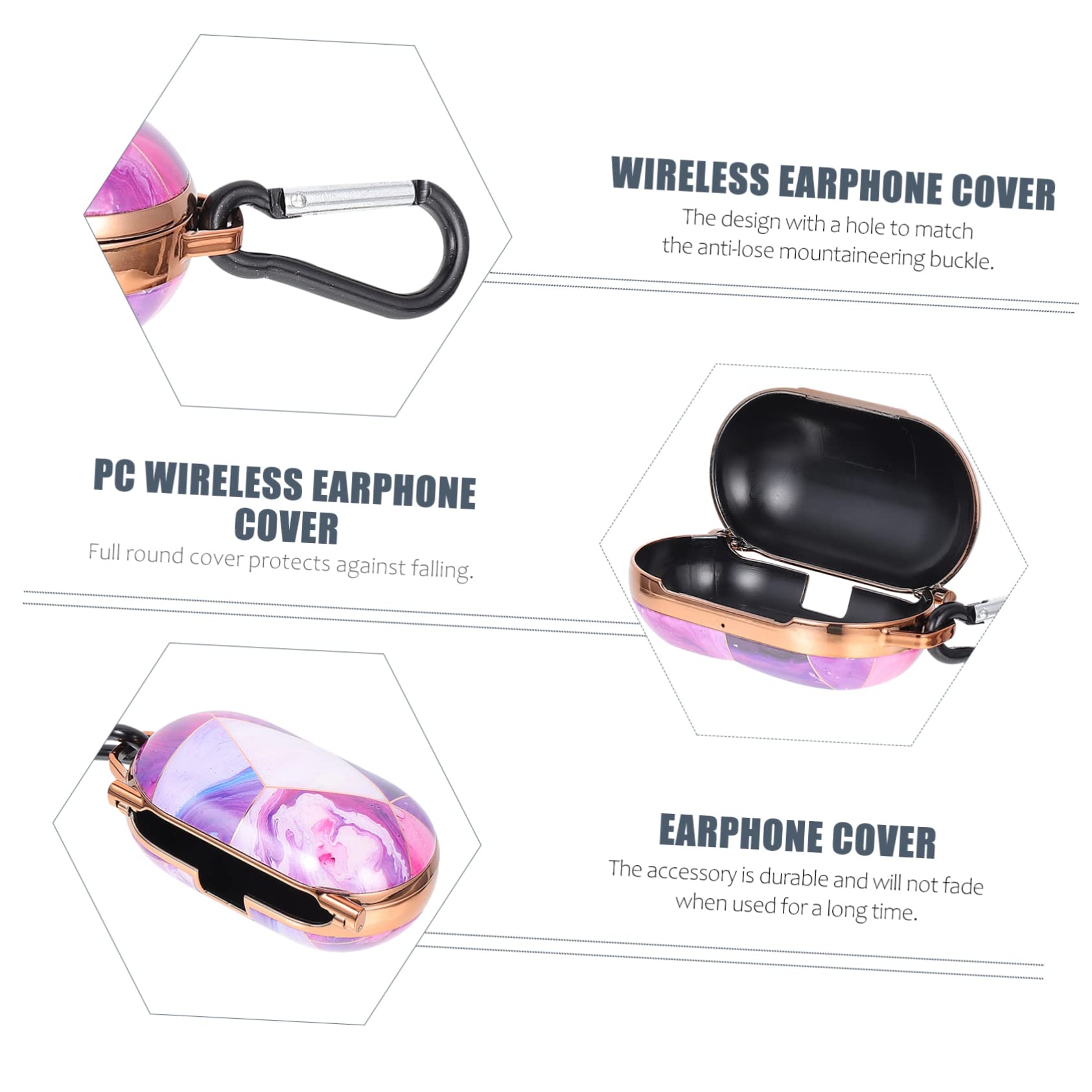 Veemoon Protective Case for Wireless Earbuds - Shockproof Cover with Charging Port - Durable PC Shell for AirPods & Bluetooth Headphones - Perfect for Travel, Gym & Outdoor Activities