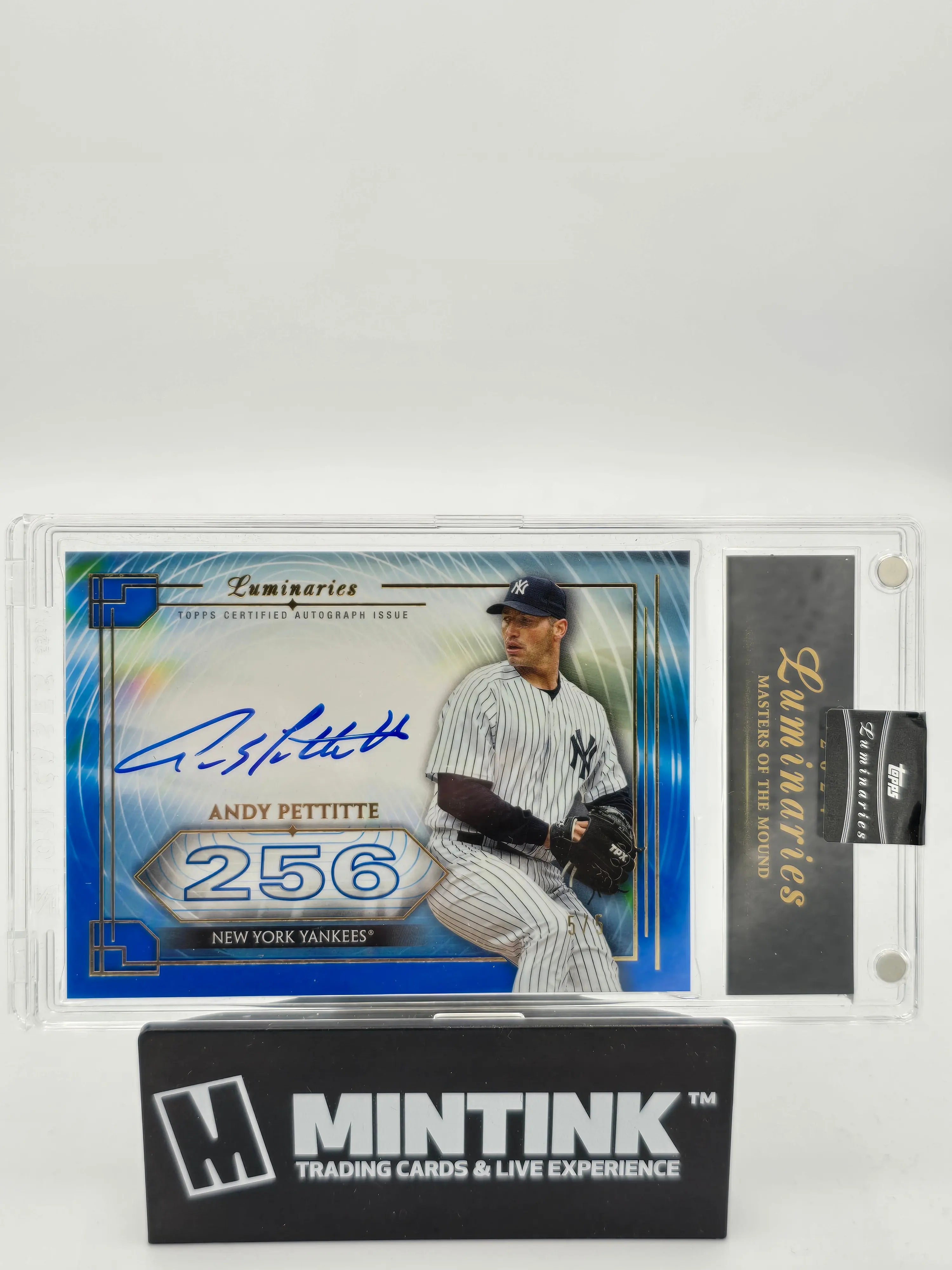 2024 Topps Luminaries Andy Pettitte Masters of The Mound #256 Blue Autograph 5/5 - Rare Baseball Card for Collectors & Sports Memorabilia Enthusiasts - Perfect for Display, Investment & Gifting