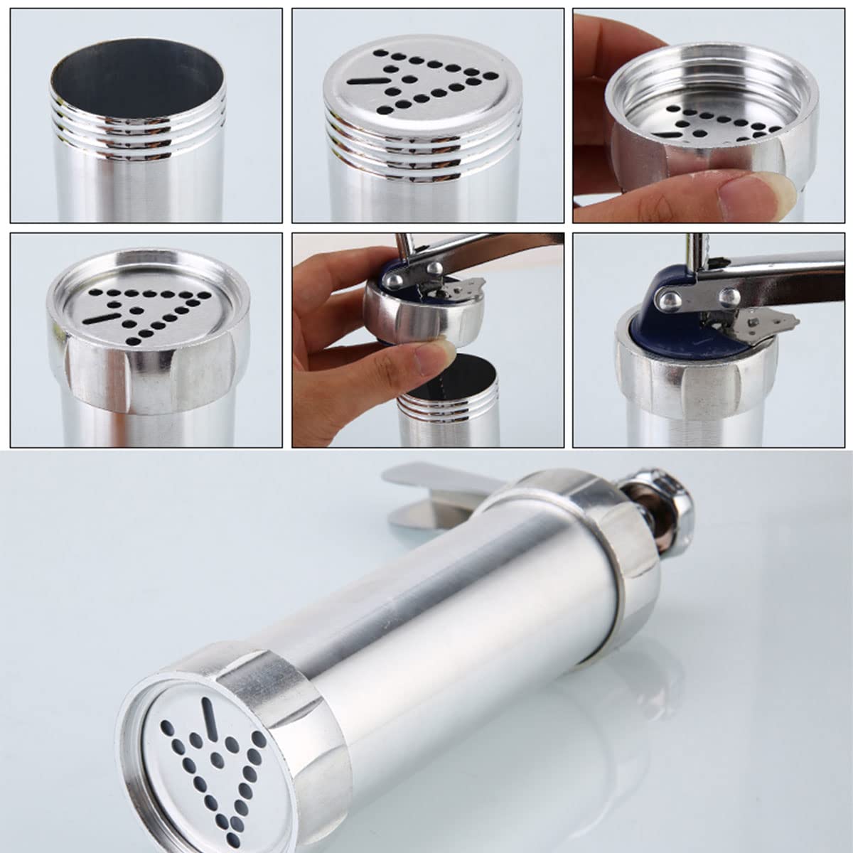 Stainless Steel Cookie Press Gun Kit - 20 Cookie Discs & 4 Nozzles for Baking, Biscuit Making, Churros & Dessert Decoration | Perfect for Home Baking, Holiday Cookies & DIY Party Treats