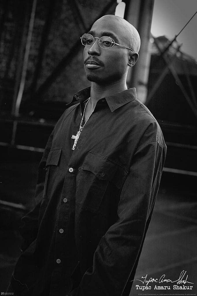 Tupac Shakur Poster - 36x54 Large Vintage 90s Hip Hop Wall Art - 2Pac Memorabilia, Room Decor & Rap Merch for Music Lovers - Perfect for Bedroom, Living Room & Man Cave Aesthetic