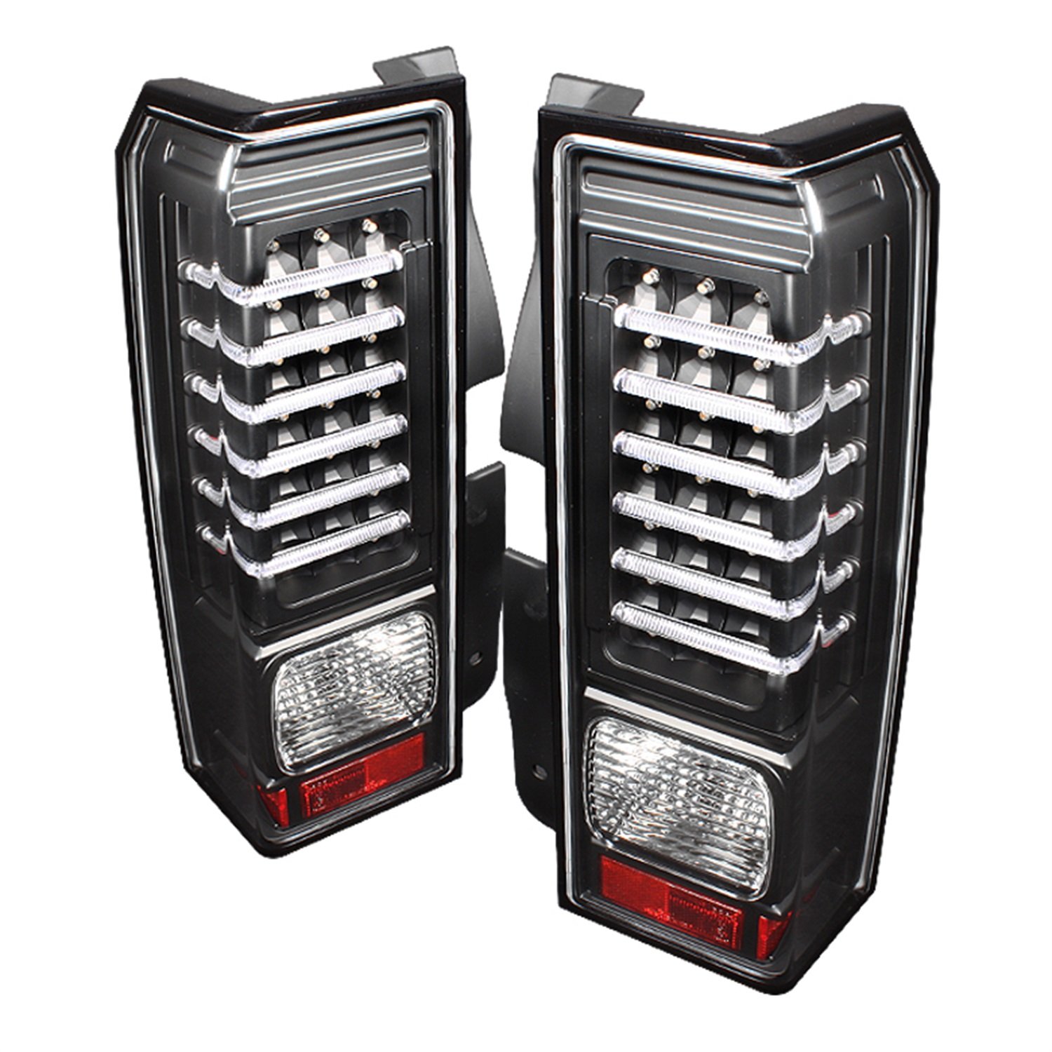Xtune LED Tail Lights for Cars - Black (ALT-ON-HH306-LED-BK) | High Visibility Brake Lights for Night Driving & Enhanced Vehicle Safety