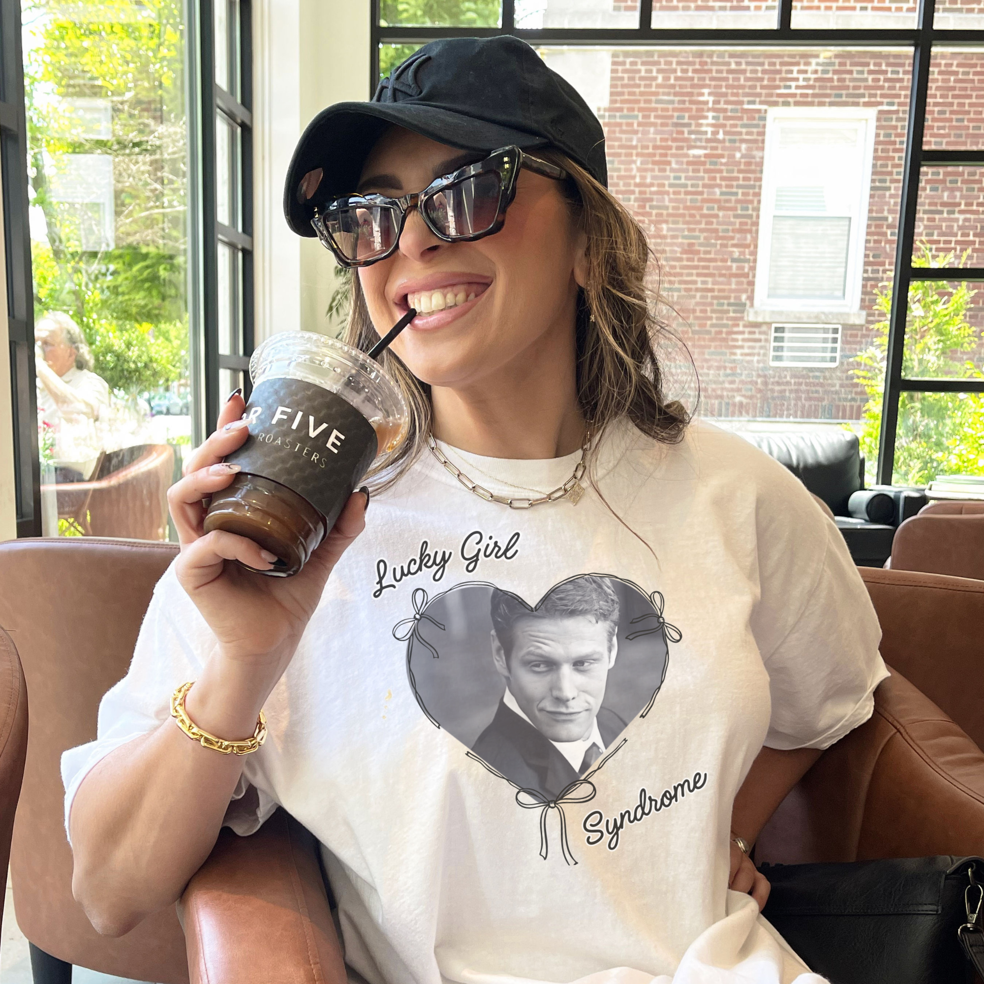 Lucky Girl Syndrome T-Shirt | Trendy Graphic Tee for Women | Positive Affirmation Clothing | Perfect for Daily Wear, Girls Night Out & Confidence Boosting