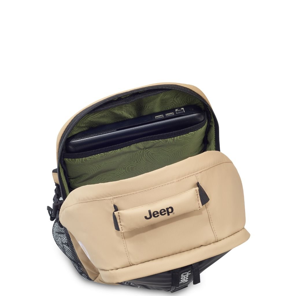 Jeep Versatile 15.6 Inch Laptop Backpack for Men & Women - Water-Resistant Travel Backpack with USB Charging Port, Yellow - Perfect for Work, School, College & Business Travel