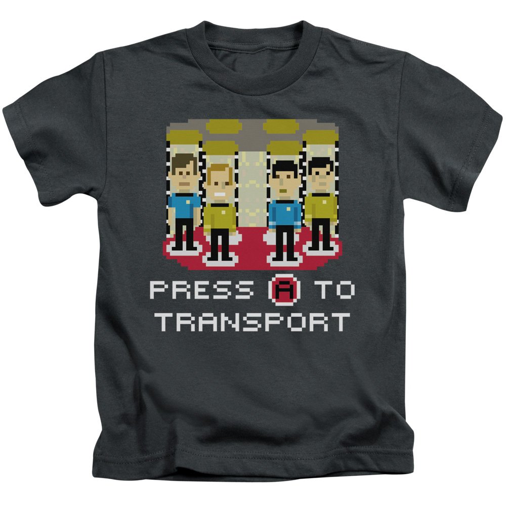 Trevco Star Trek 'Press A to Transport' T-Shirt - Officially Licensed Sci-Fi Graphic Tee for Fans & Collectors | Perfect for Cosplay, Conventions & Everyday Wear