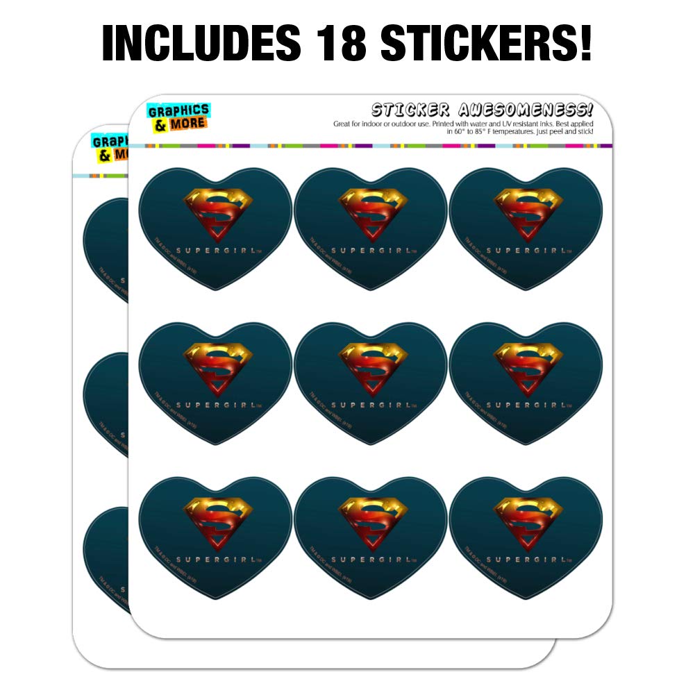Supergirl TV Series Heart Shaped Planner Stickers - Scrapbook & Journal Decoration, DIY Craft Supplies for Bullet Journals, Planners, Scrapbooks, and Gift Wrapping
