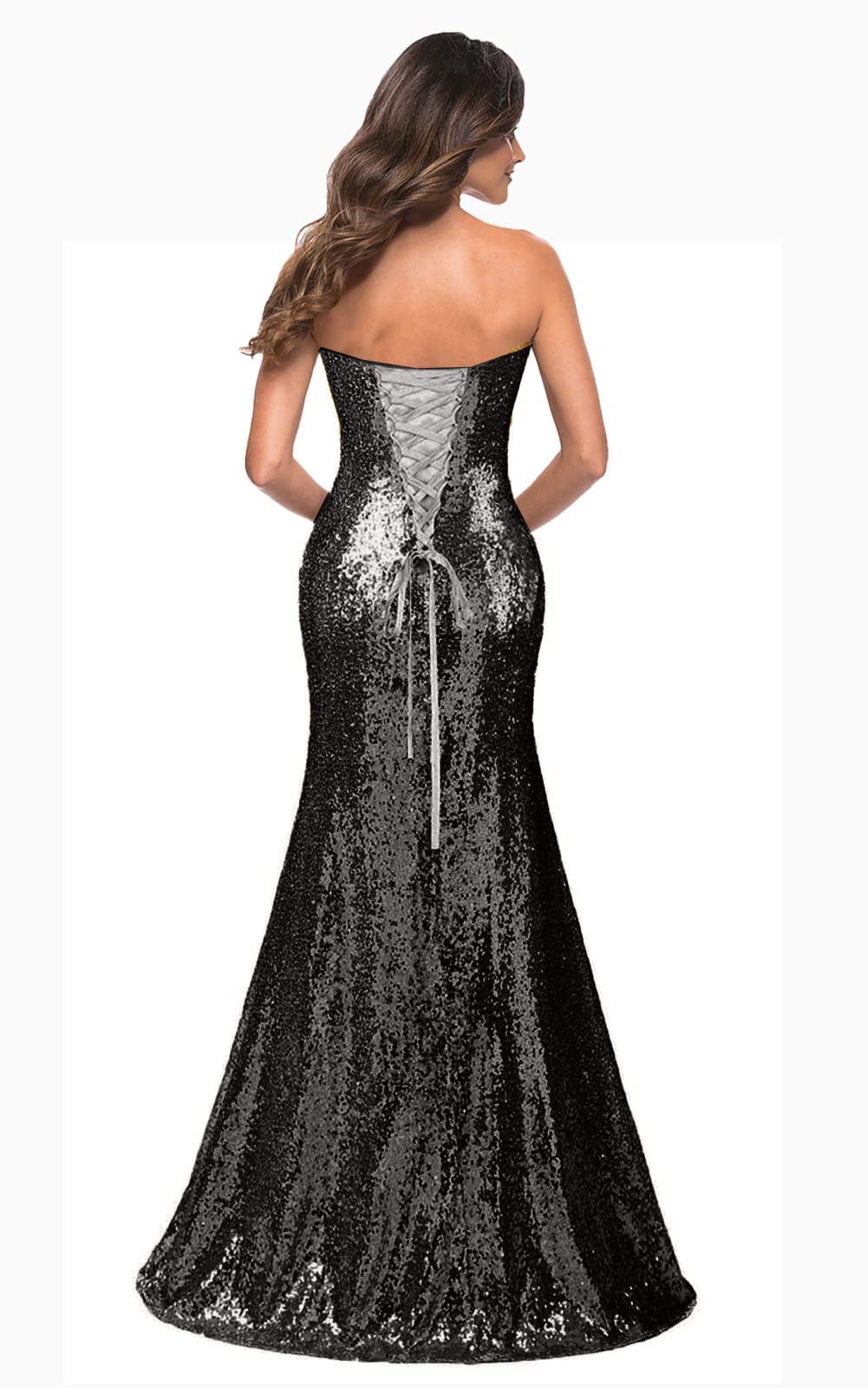 Monalia Women's Sweetheart Sequin Bridesmaid Dress for Wedding Party, Evening Gown in Black Size 20W - Perfect for Bridesmaids, Prom, Cocktail Party & Formal Events