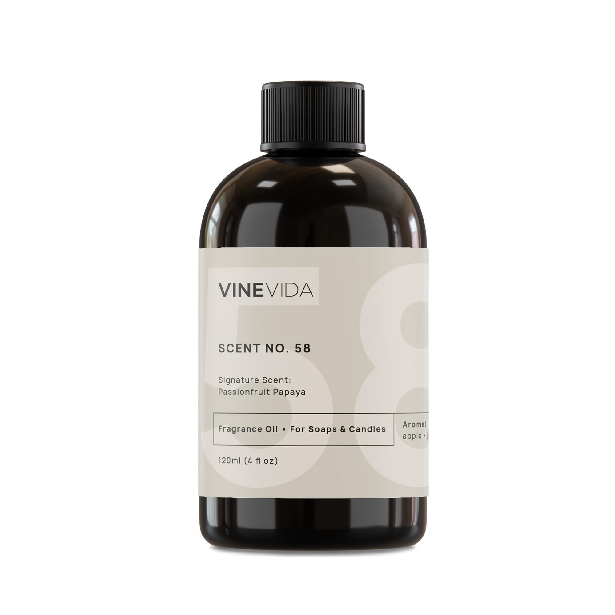 VINEVIDA 4oz Passionfruit Papaya Fragrance Oil - Premium Scent for Soap Making, Candle Making, Perfume, Soy Candles, Diffusers, Bath Bombs, Linen Sprays & Car Fresheners - Perfect for Home, Spa & DIY Aromatherapy Projects