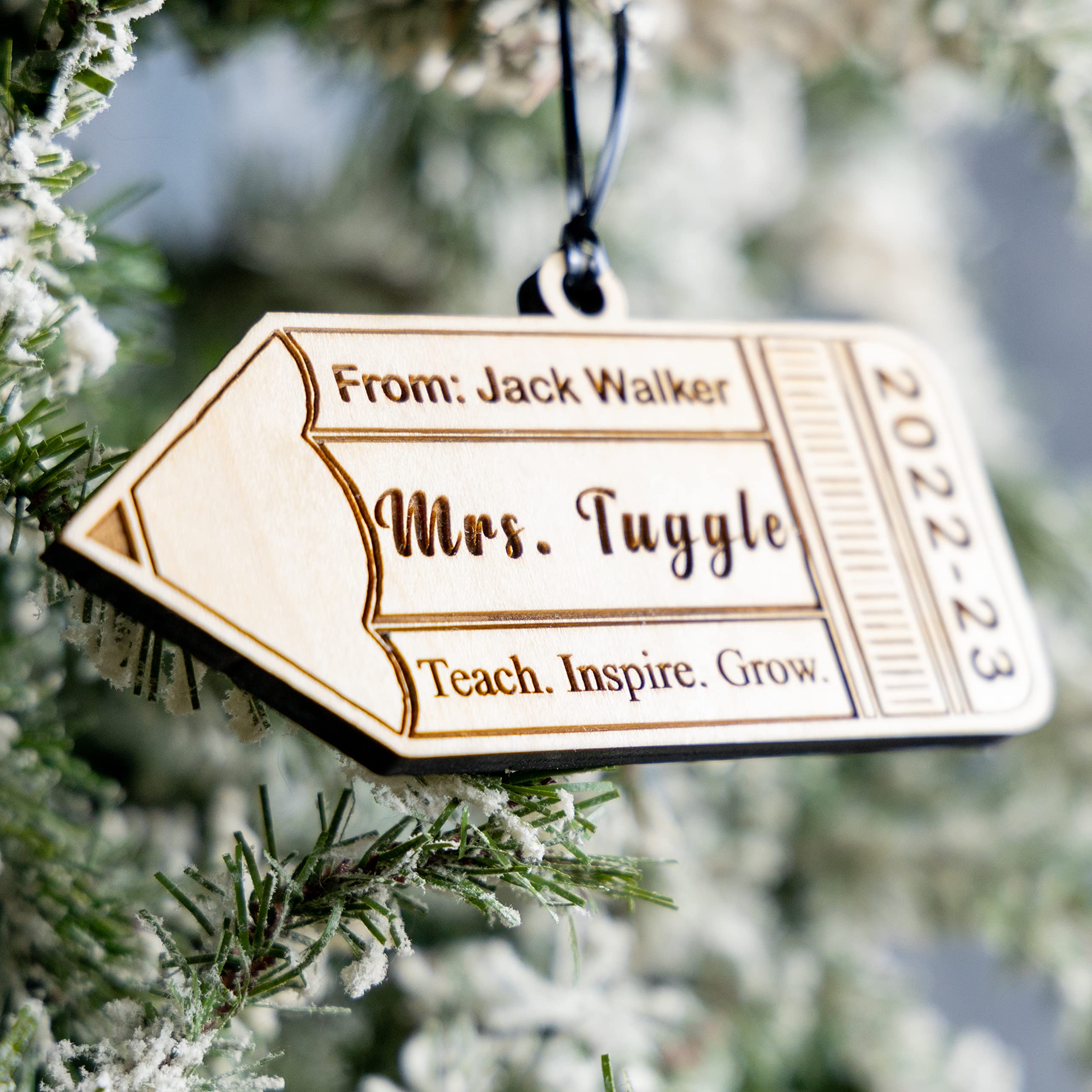 Personalized Teacher Christmas Ornament - 3