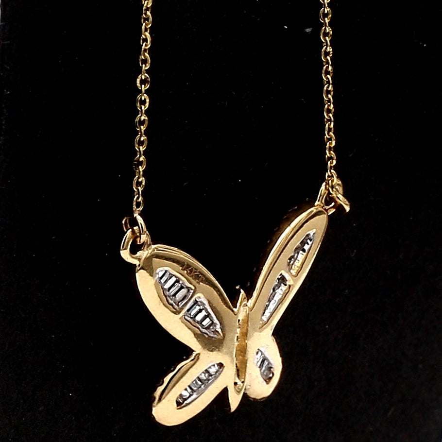 0.75 Carat Baguette Cut H VS2 Diamond Pendant Necklace in 14K Yellow Gold - Elegant Jewelry Gift for Women, Perfect for Weddings, Anniversaries & Special Occasions