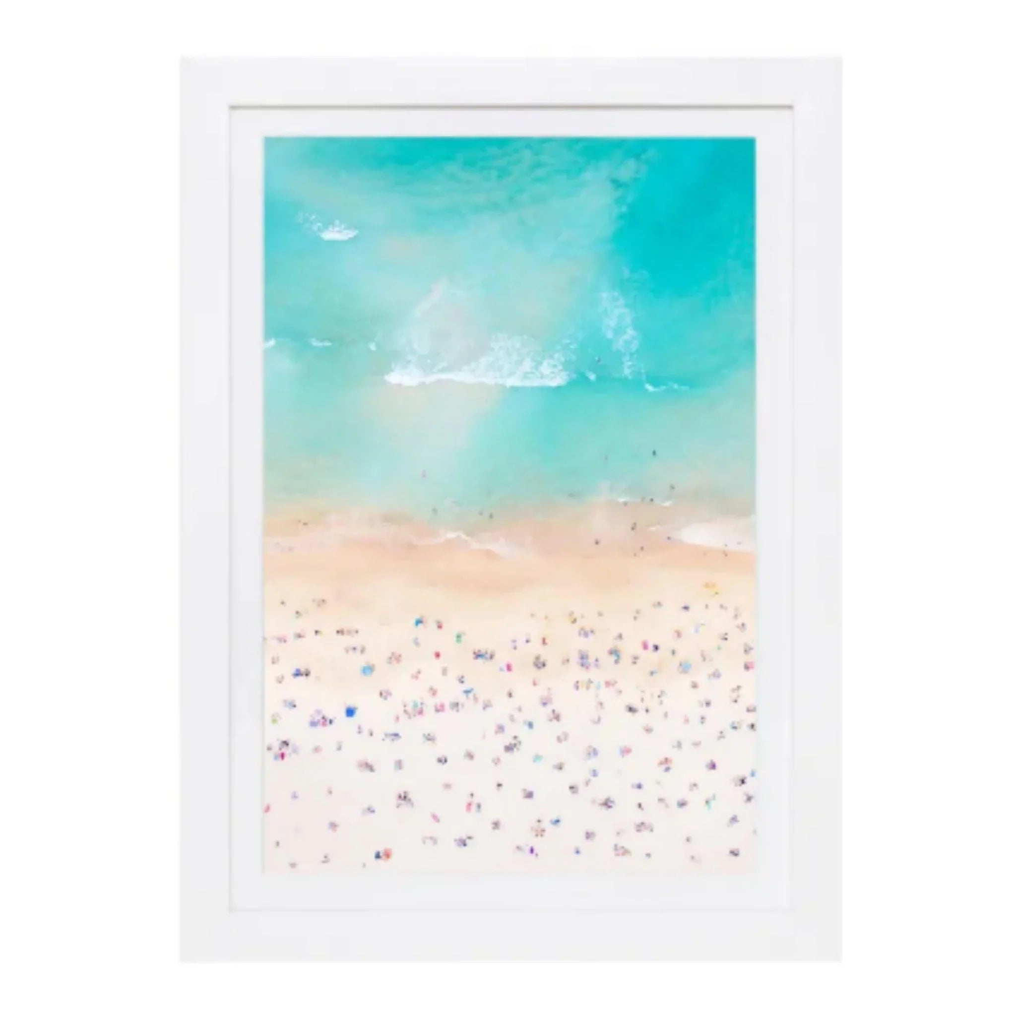 Gray Malin Vertical Mini Framed Print - Bondi Beach Landscape Wall Art for Home & Office Decor | Perfect for Living Room, Bedroom, or Gift