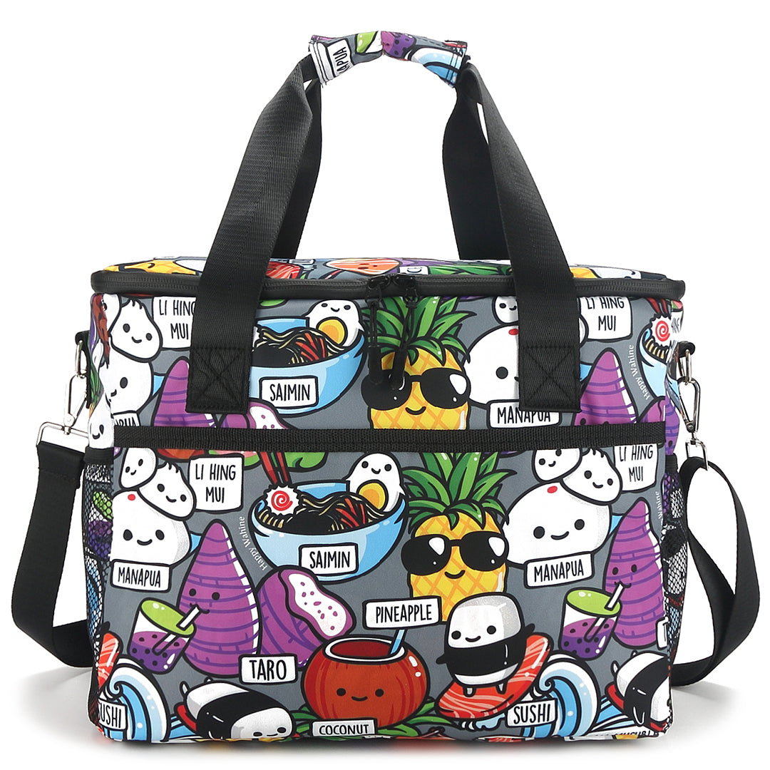 Premium Insulated Cooler Tote Bag - Large Capacity, Stylish Craving Hawaii Grey Design - Perfect for Beach Trips, Picnics & Outdoor Adventures