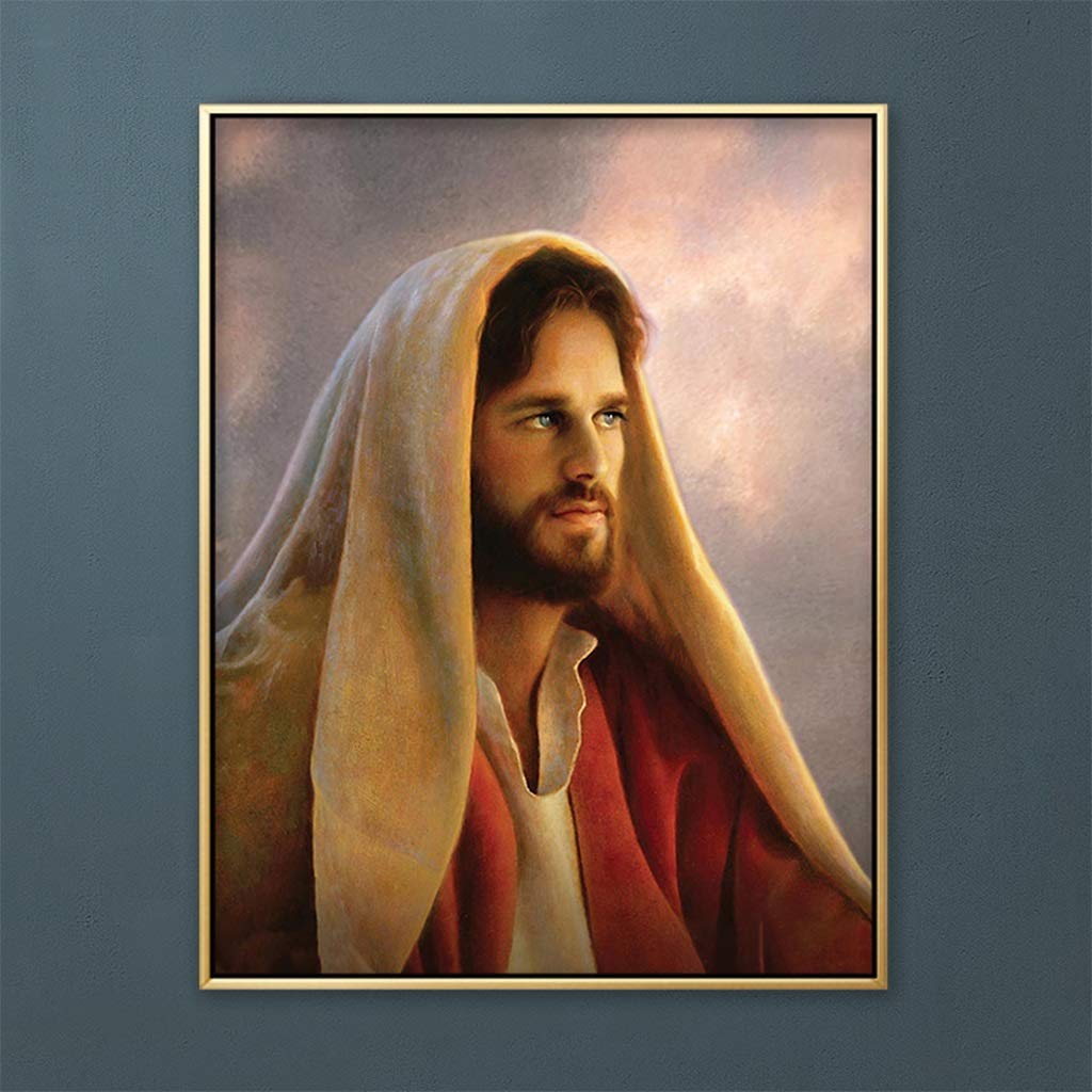Religious Jesus Christ and Child Canvas Wall Art - Christian Spiritual Painting for Living Room, Bedroom & Bathroom Decor | Perfect for Home, Church & Prayer Room Inspiration