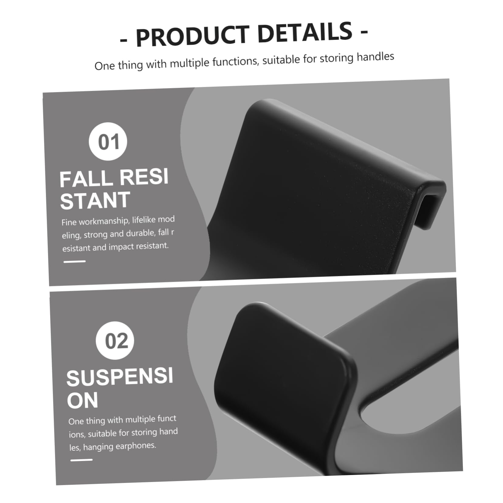 ABOOFAN 6-Piece Headphone Storage Rack with Hooks - Headset Holder, Game Controller Mount & Earphone Organizer for Gaming Setup, Office, and Home Organization