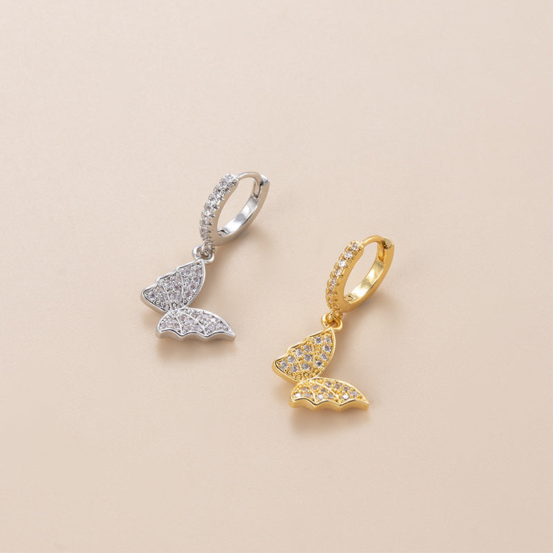 18K Gold Cartilage Huggie Earrings - Celestial Dangle Earrings for Women | HSPJ877 | Perfect for Everyday Wear, Parties & Special Occasions