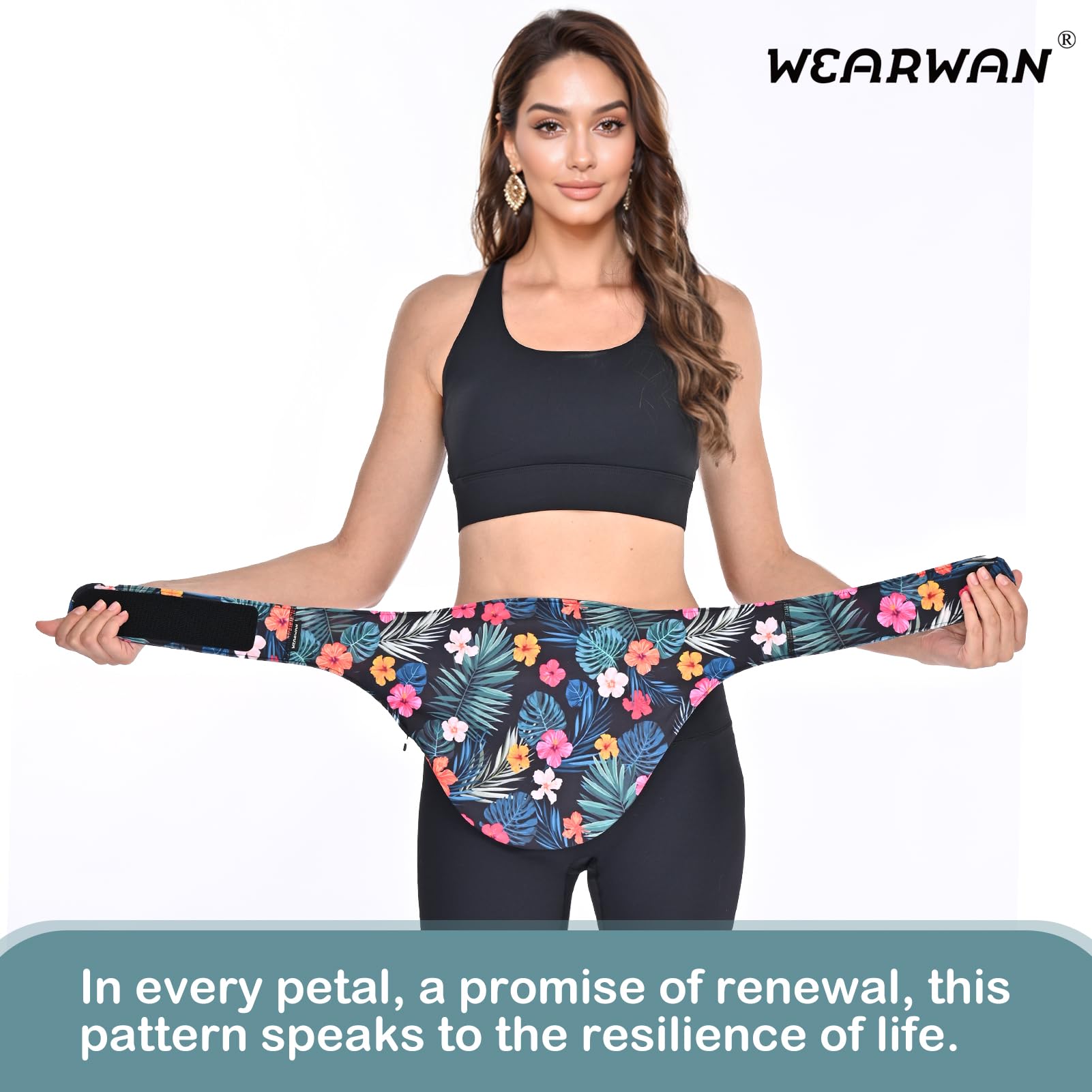 Stylish Colostomy Bag Covers & Ostomy Belts for Men and Women - Secure & Comfortable Hibiscus Design (Size S) - Ideal for Daily Wear, Travel & Active Lifestyle