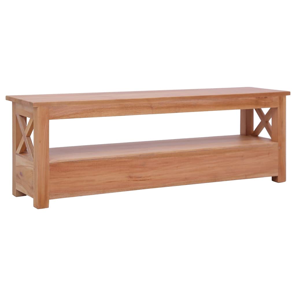 Mid-Century Modern TV Stand with 2 Drawers & Open Shelf - 47.2