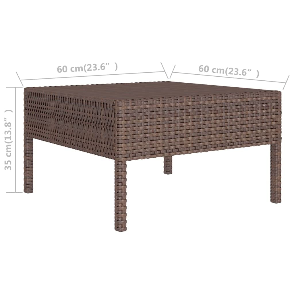vidaXL 6-Piece Poly Rattan Patio Lounge Set with Comfortable Cushions - Weather-Resistant Outdoor Furniture in Brown/Cream White - Perfect for Garden, Poolside & Backyard Relaxation
