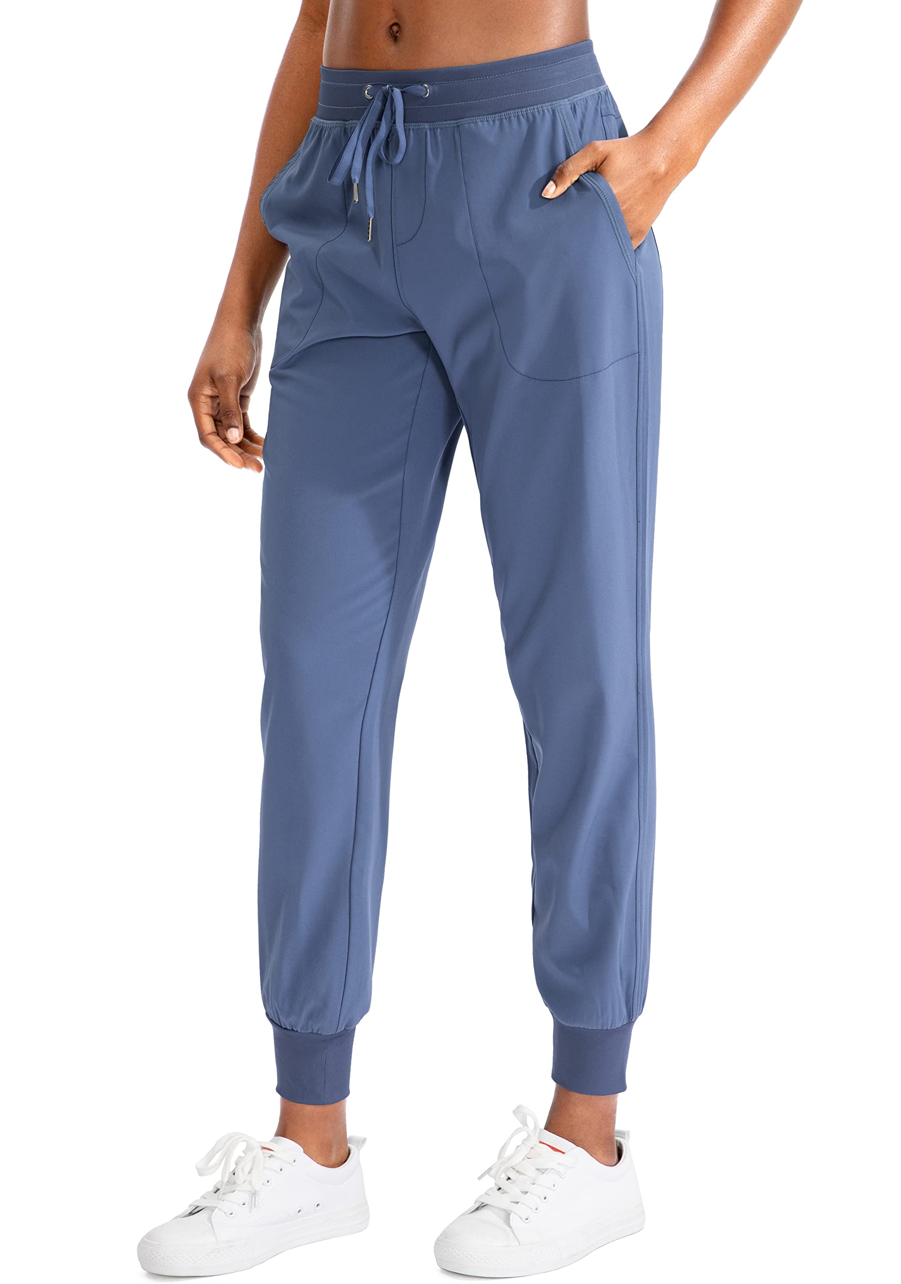 Soothfeel Women's Lightweight Quick Dry Joggers Pants - Athletic Workout Running Yoga Track Pants with Zipper Pockets - Perfect for Gym, Lounge & Outdoor Activities