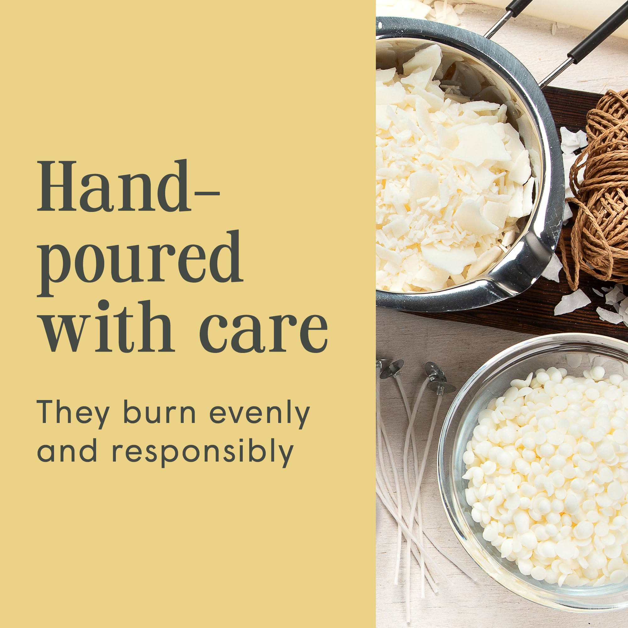 Premium Unscented Dripless Pillar Candles Set of 3 - 4x3 Inch Hand-Poured Yellow Candles for Home Decor, Weddings & Relaxation - 60 Hour Burn Time, Natural Soy Wax - Perfect for Centerpieces, Meditation & Romantic Ambiance