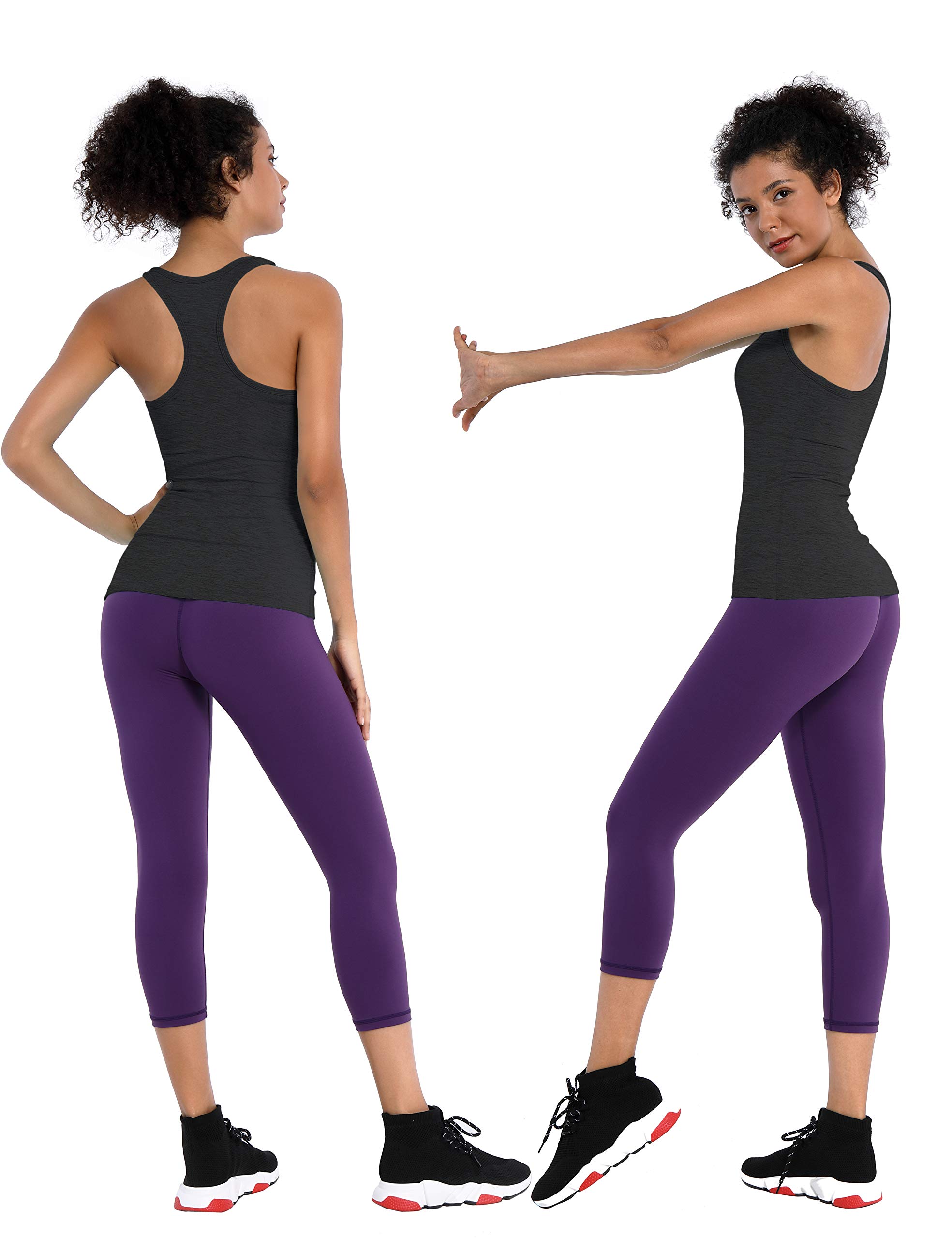 BUBBLELIME Women's Racerback Tank Top - Breathable Cotton Compression Workout Shirt for Yoga, Running & Gym | Stretchy Sleeveless Crop Top for Women | Perfect for Fitness, Sports & Casual Wear
