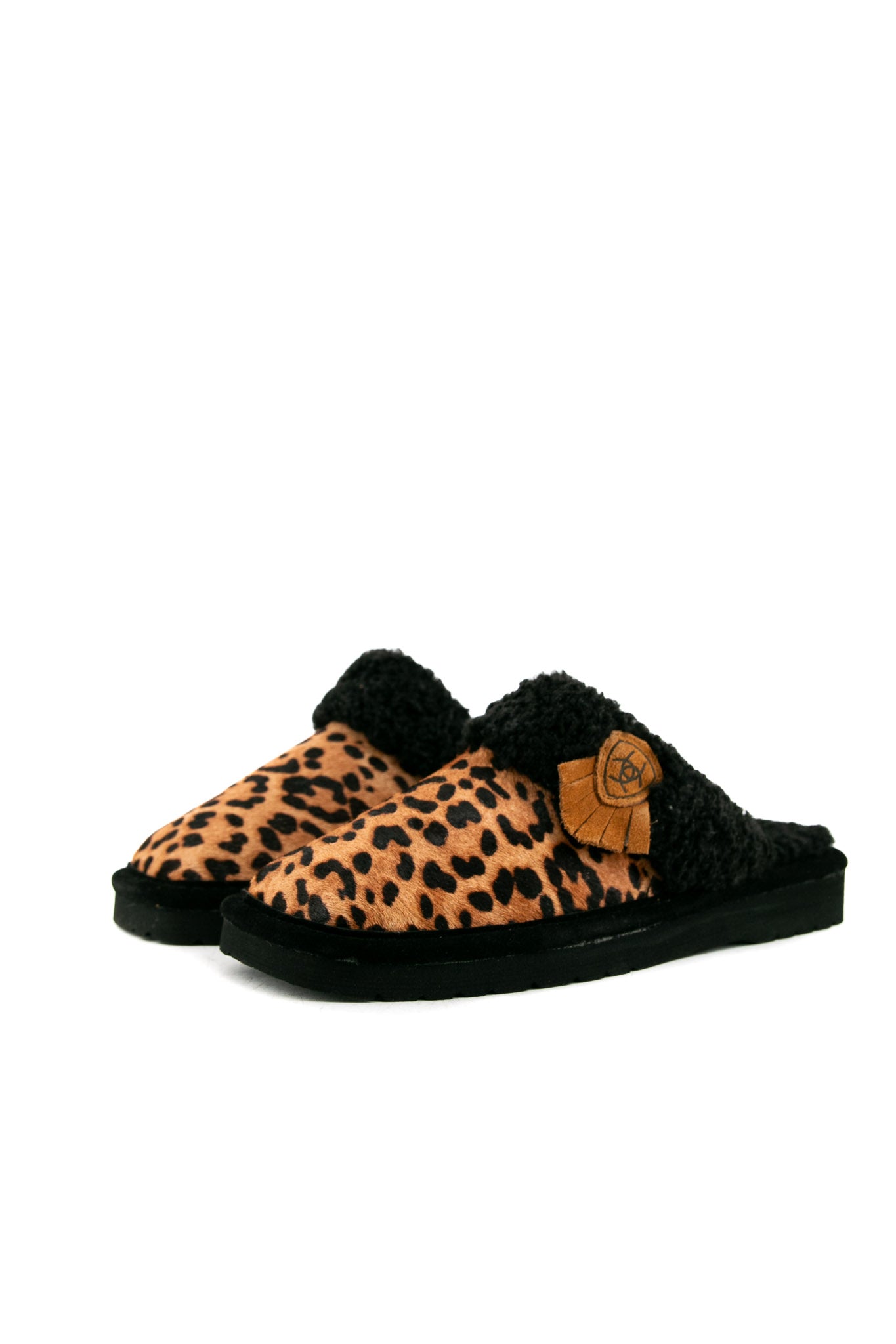 Ariat Women's Leopard Print Slippers - Cozy House Shoes for Indoor Comfort & Lounge Wear