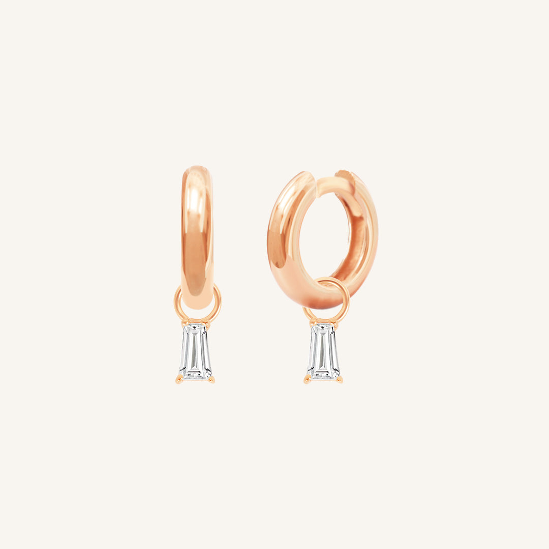 Flourish Plain Charm Hoops - Minimalist Gold Hoop Earrings for Women, Dainty Everyday Jewelry - Perfect for Work, Date Night & Casual Outfits