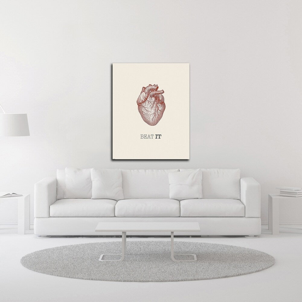Beat It by GraphINC - Premium Canvas Wall Art Print, Ready to Hang - Perfect for Living Room, Bedroom & Office Decor