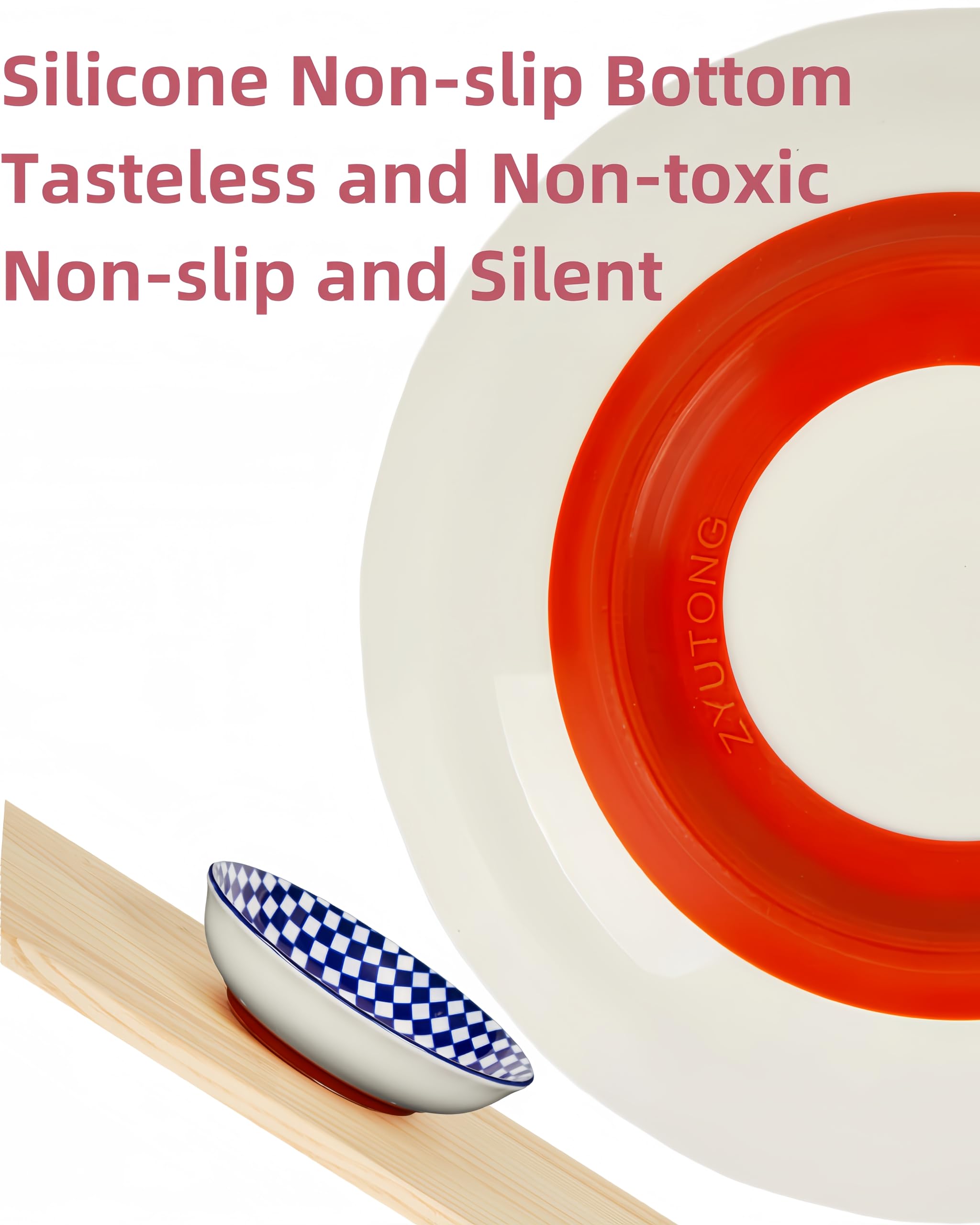 Whisker Fatigue Cat Bowl – 5.5 Inch Ceramic Cat Food Dish with Non-Slip Silicone Base, Shallow Wide Bowl for Indoor Cats, Quiet & Durable Pet Feeding Solution – Perfect for Picky Eaters & Sensitive Whiskers at Home